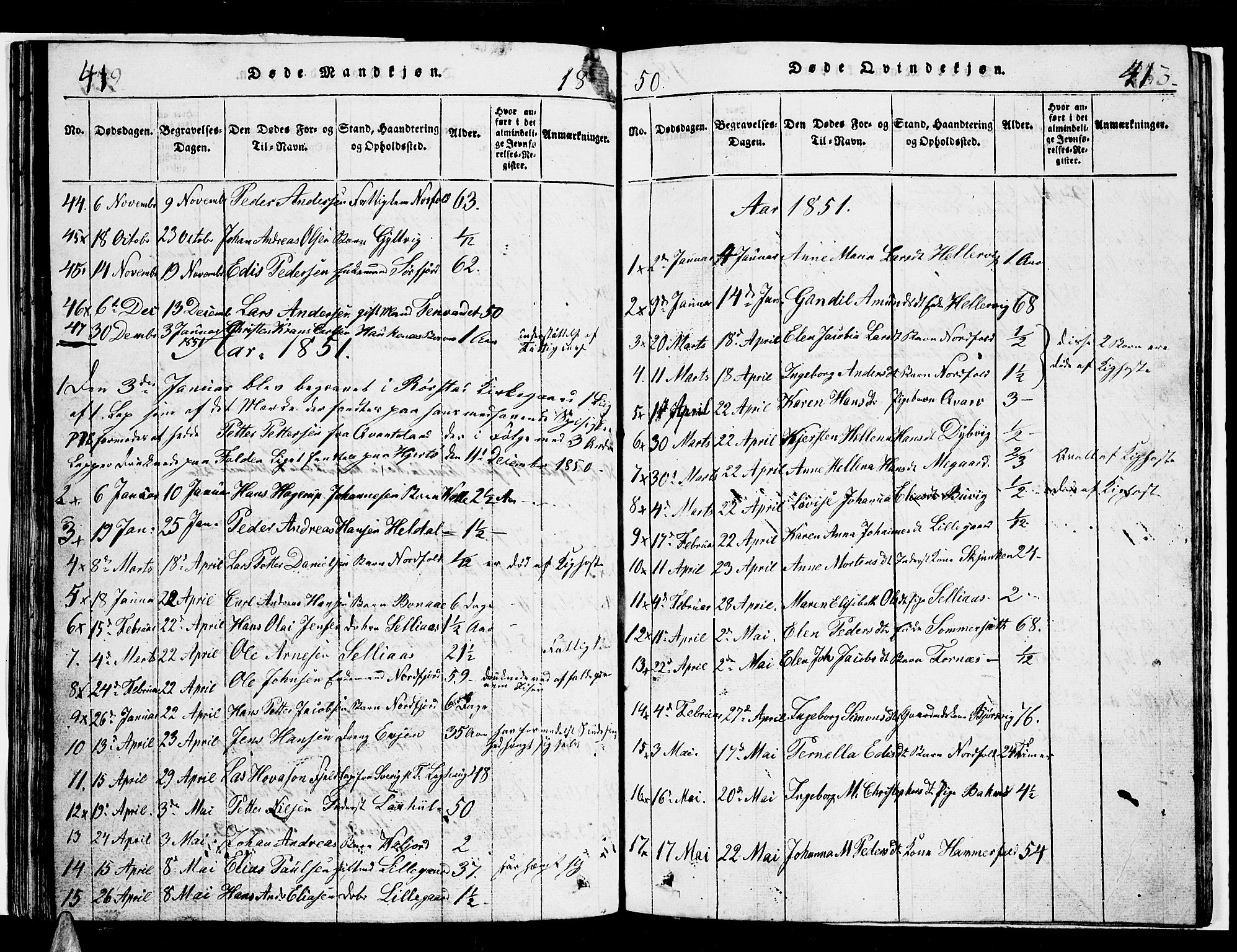 Ministerialprotokoller, klokkerbøker og fødselsregistre - Nordland, AV/SAT-A-1459/853/L0773: Parish register (copy) no. 853C01, 1821-1859, p. 412-413