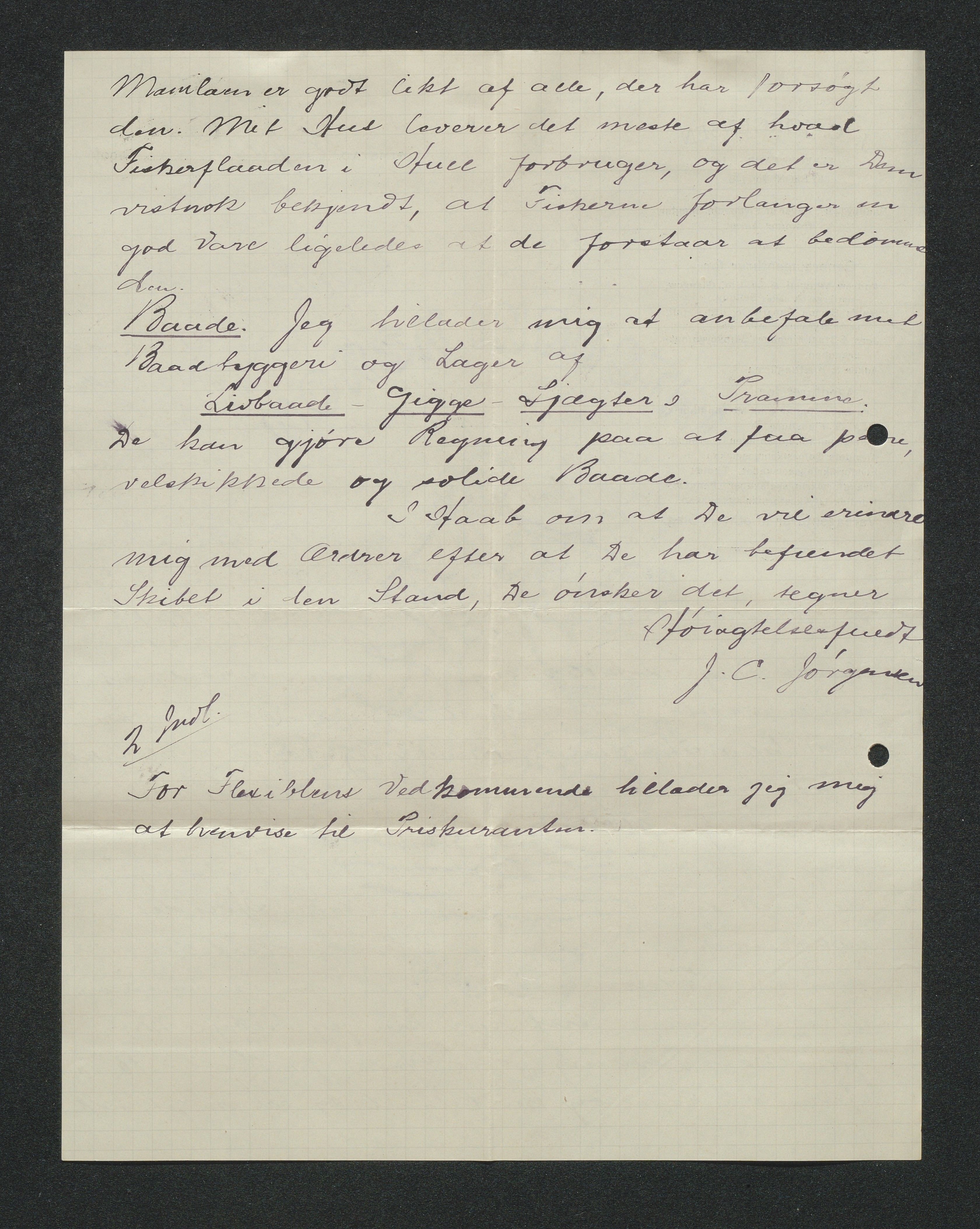 O. Terjesens rederi, AAKS/PA-2525/E/E01/L0013: Korrespondanse, 1904-1905