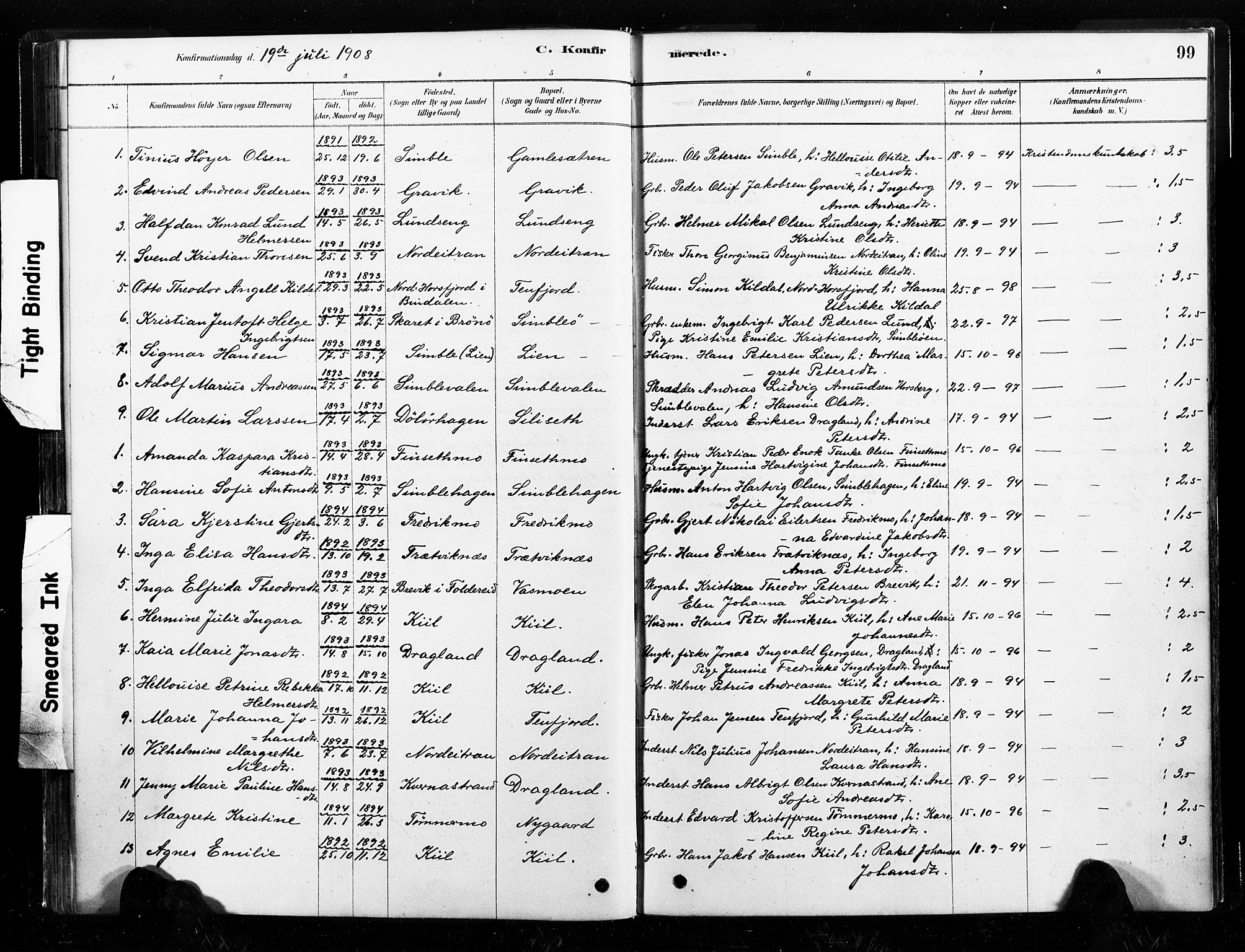 Ministerialprotokoller, klokkerbøker og fødselsregistre - Nord-Trøndelag, AV/SAT-A-1458/789/L0705: Parish register (official) no. 789A01, 1878-1910, p. 99