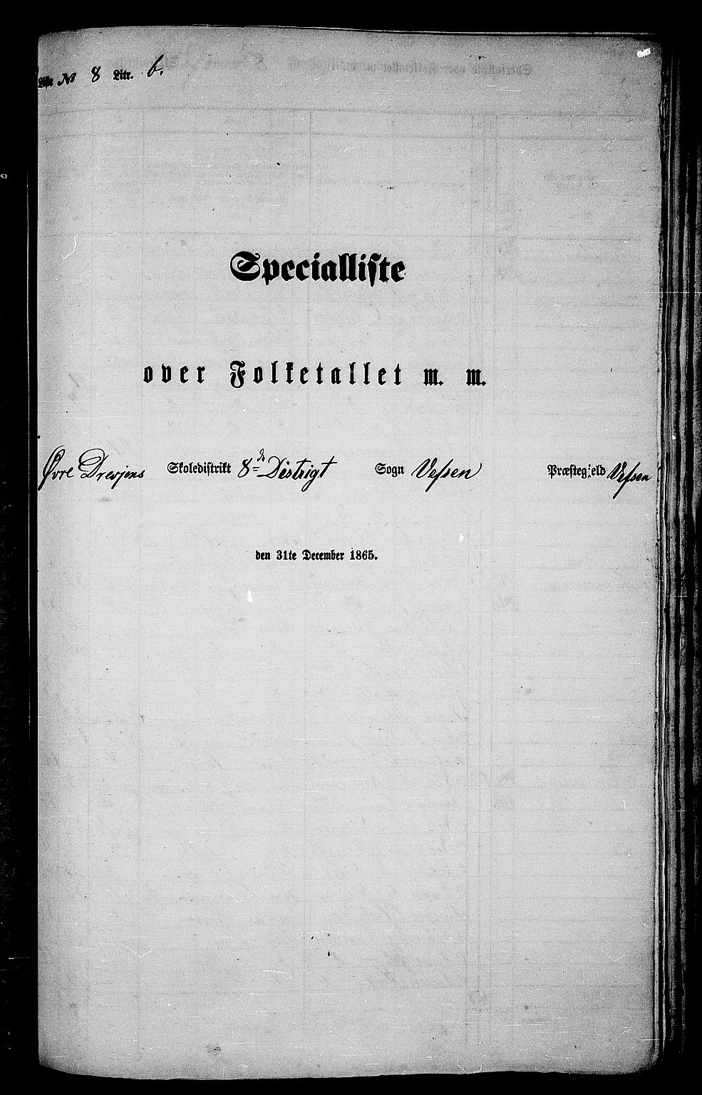 RA, 1865 census for Vefsn, 1865, p. 168