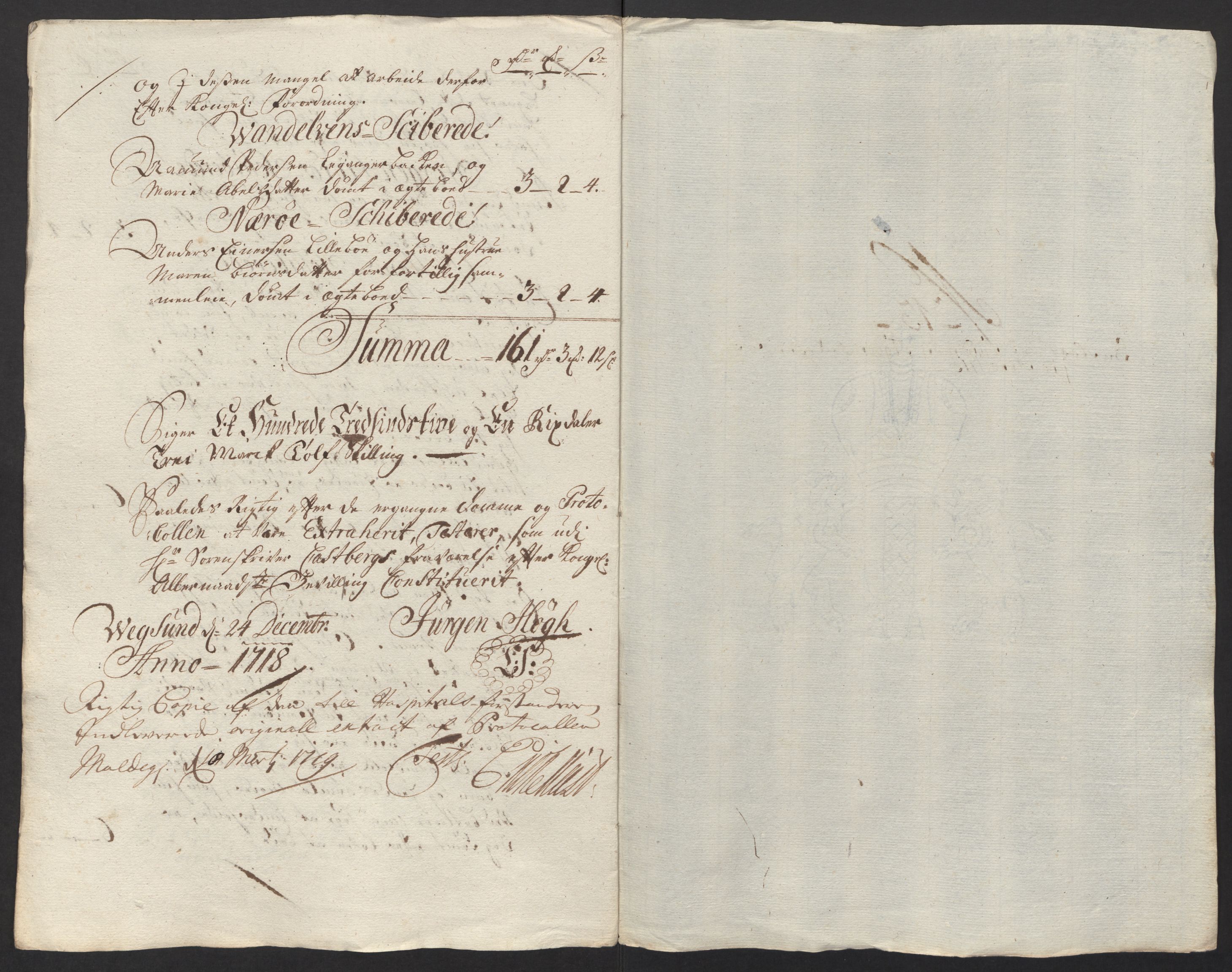 Rentekammeret inntil 1814, Reviderte regnskaper, Fogderegnskap, AV/RA-EA-4092/R54/L3570: Fogderegnskap Sunnmøre, 1718, p. 126