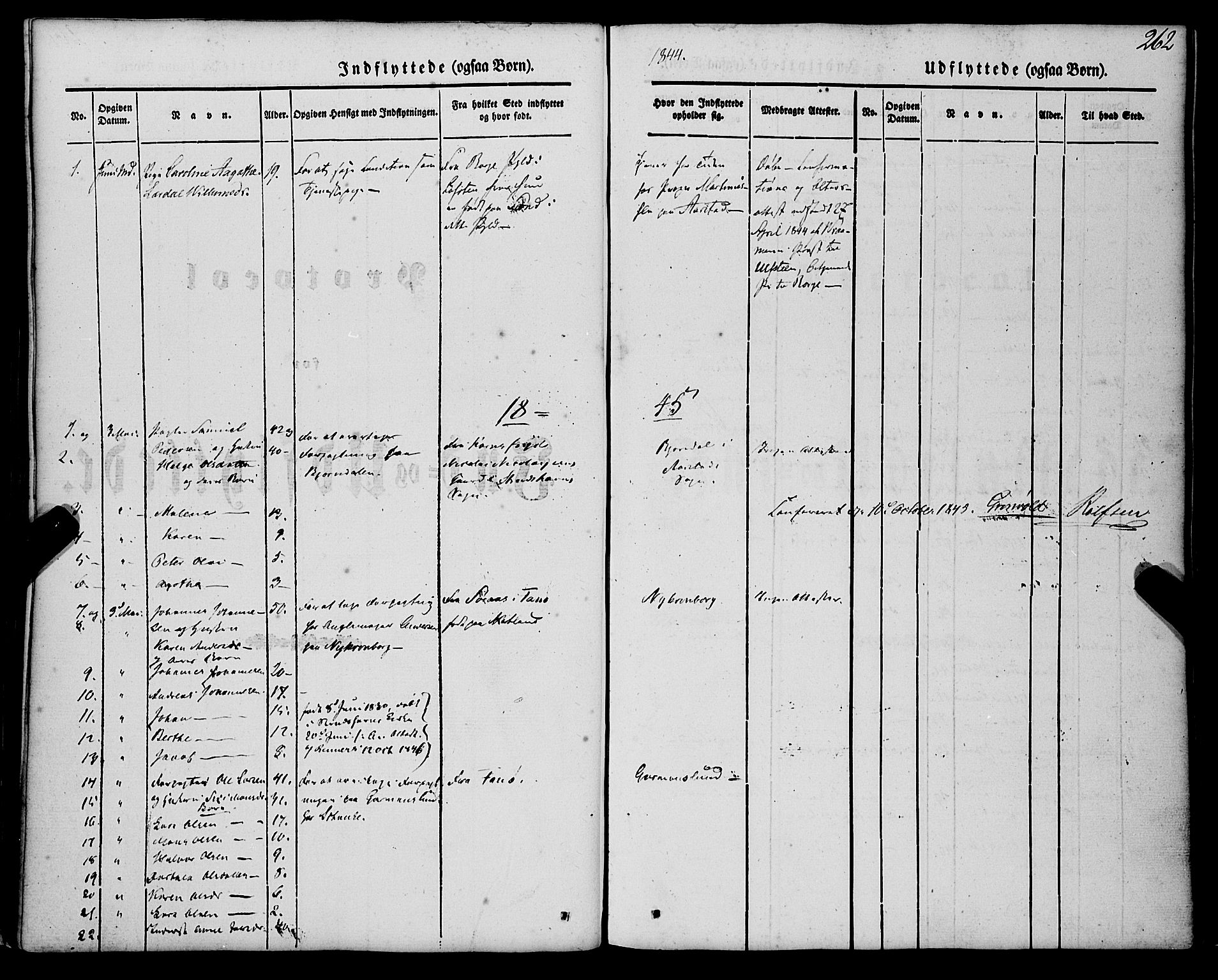 St. Jørgens hospital og Årstad sokneprestembete, AV/SAB-A-99934: Parish register (official) no. A 4, 1844-1863, p. 262