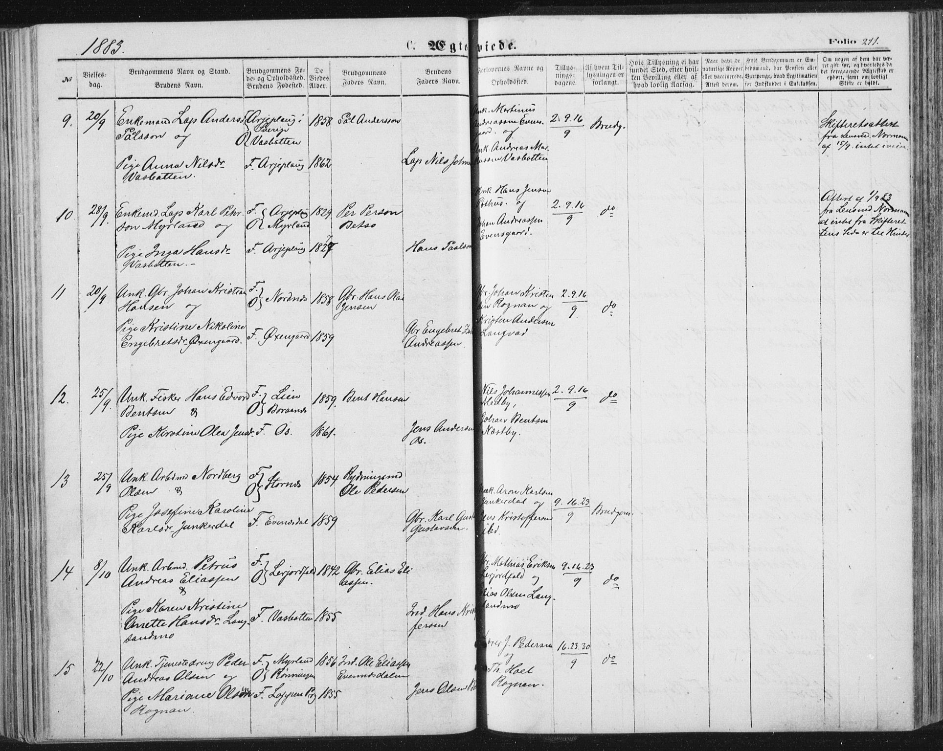 Ministerialprotokoller, klokkerbøker og fødselsregistre - Nordland, SAT/A-1459/847/L0668: Parish register (official) no. 847A08, 1872-1886, p. 211