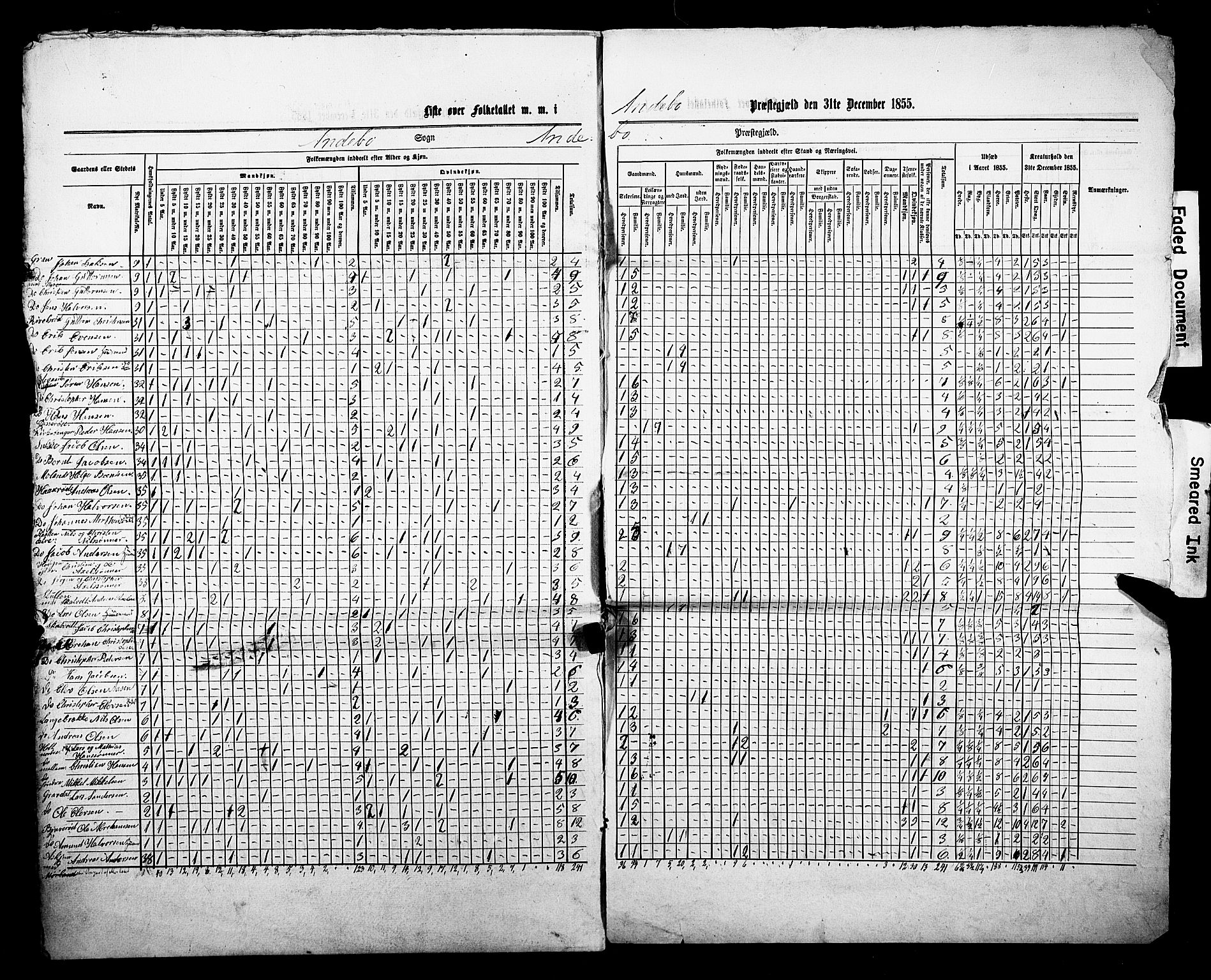 , Census 1855 for Andebu, 1855, p. 15