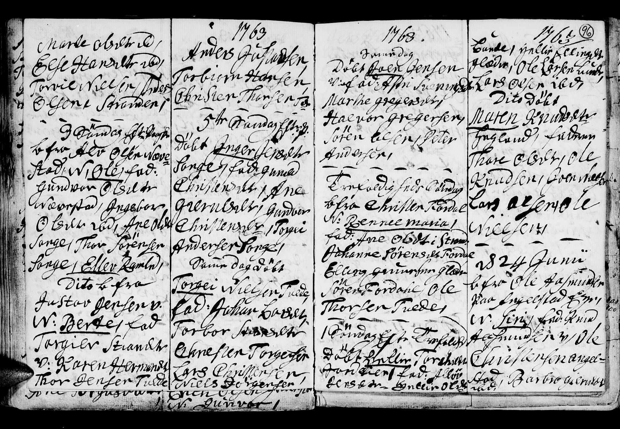 Holt sokneprestkontor, AV/SAK-1111-0021/F/Fb/L0005: Parish register (copy) no. B 5, 1746-1764, p. 96