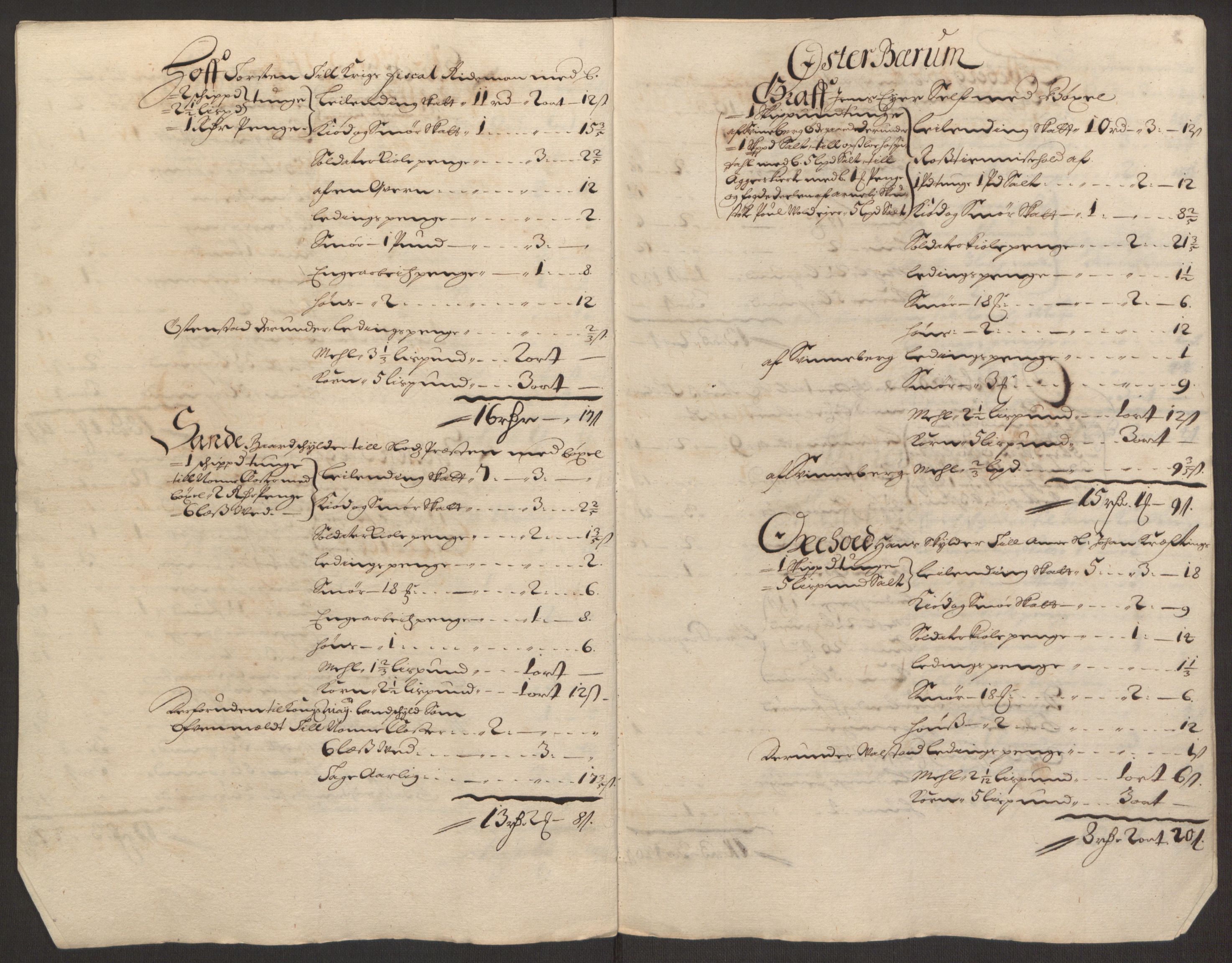 Rentekammeret inntil 1814, Reviderte regnskaper, Fogderegnskap, AV/RA-EA-4092/R10/L0438: Fogderegnskap Aker og Follo, 1694, p. 226