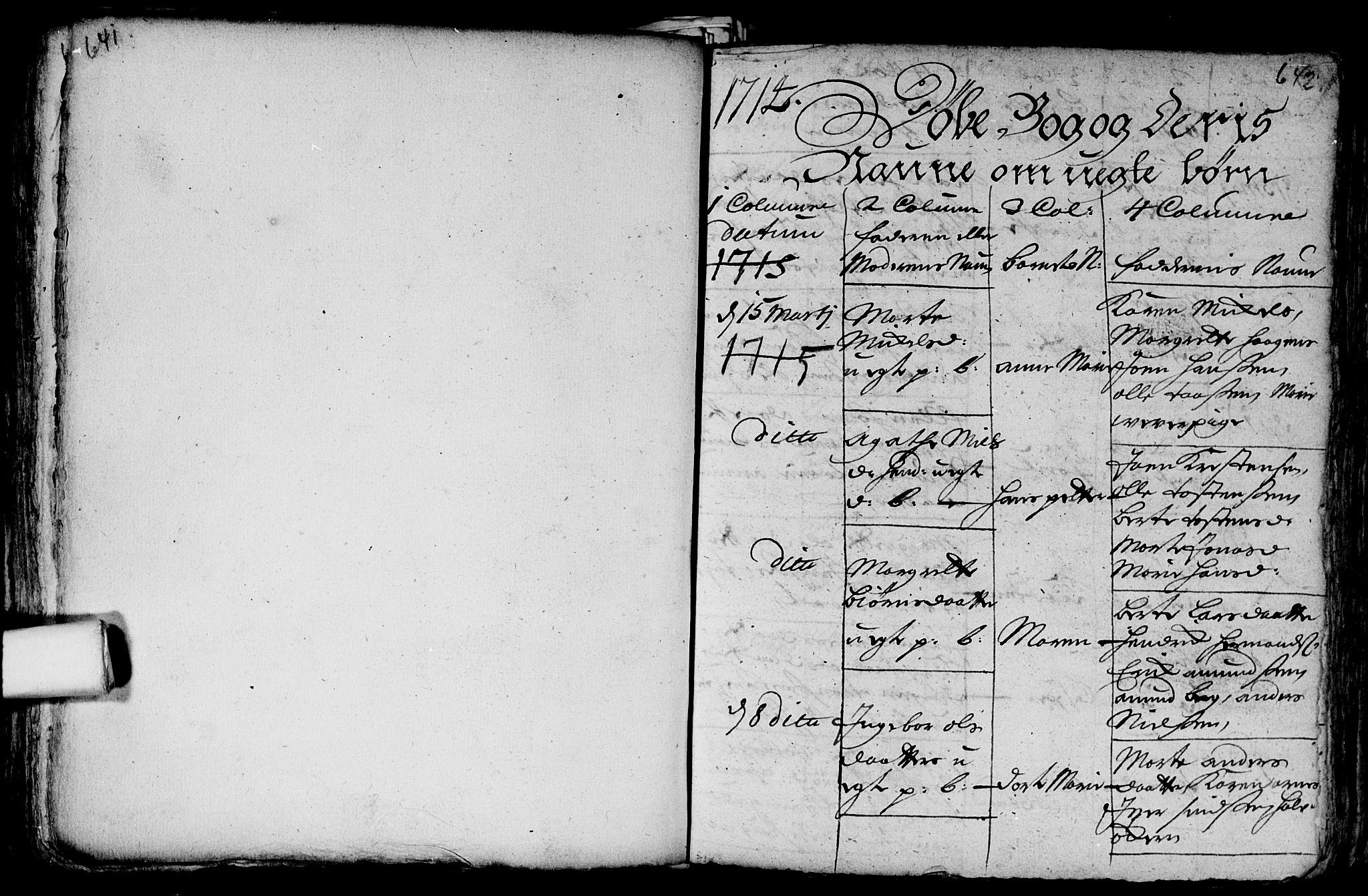 Aker prestekontor kirkebøker, AV/SAO-A-10861/F/L0002: Parish register (official) no. 2, 1714-1720, p. 641-642