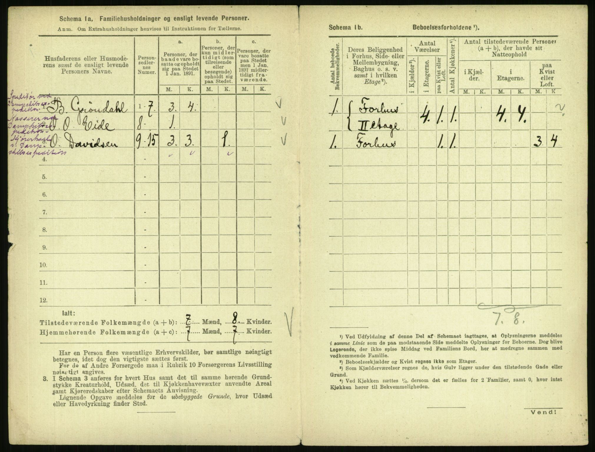 RA, 1891 census for 0301 Kristiania, 1891, p. 1168