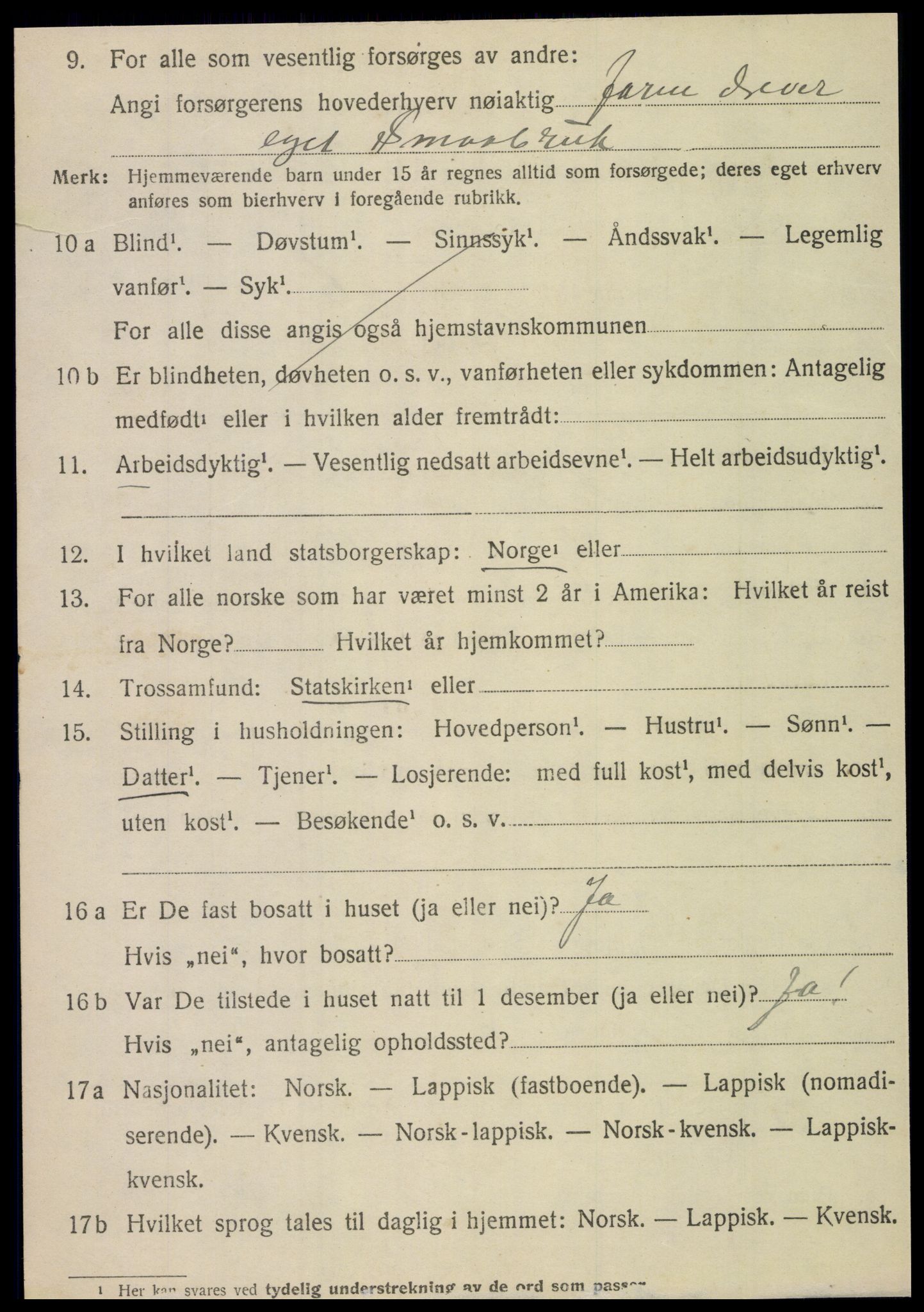 SAT, 1920 census for Vega, 1920, p. 5498