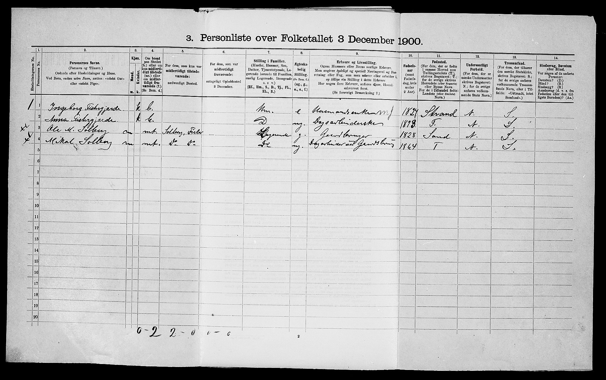 SAST, 1900 census for Fister, 1900, p. 28