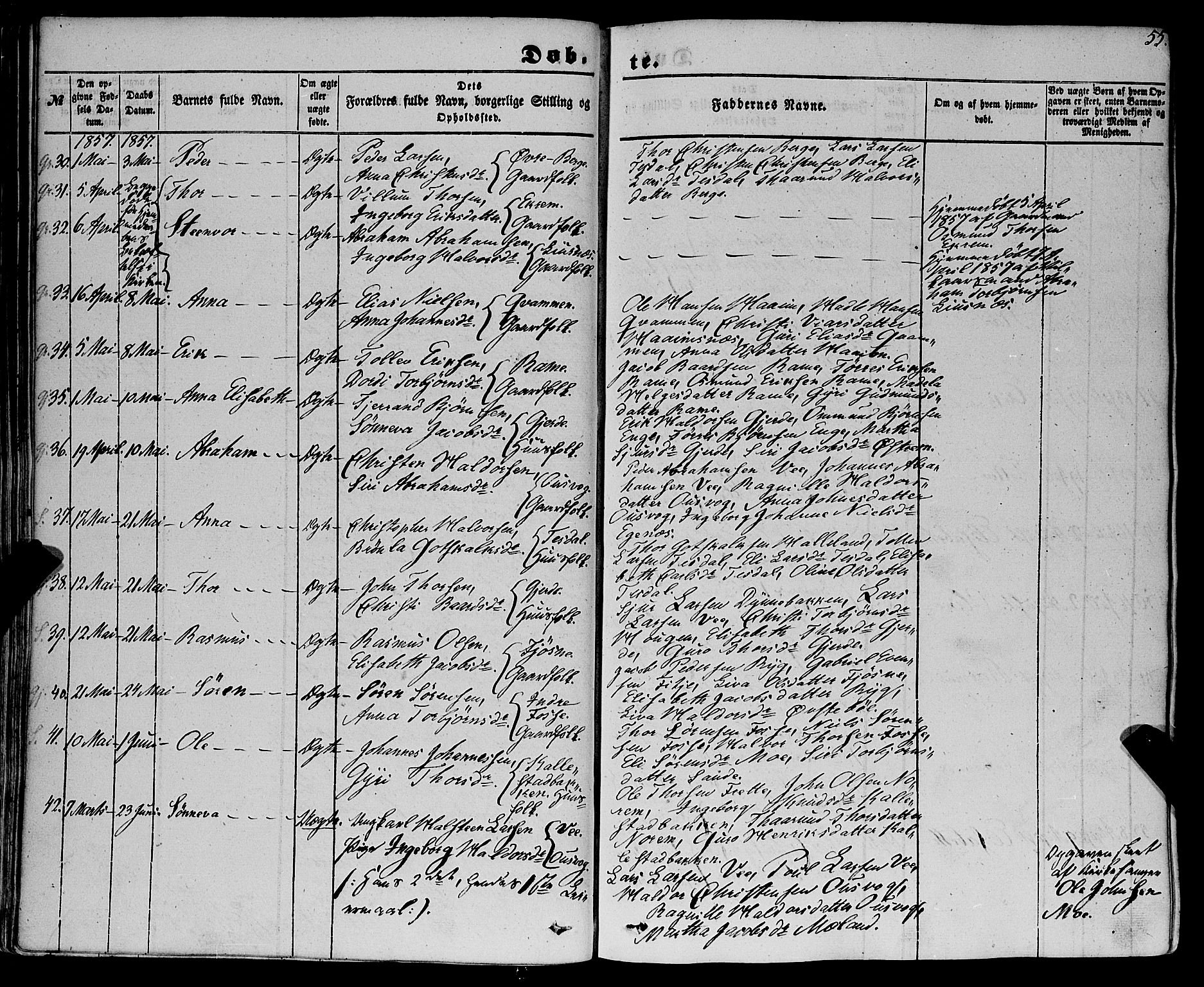 Etne sokneprestembete, SAB/A-75001/H/Haa: Parish register (official) no. A 8, 1848-1862, p. 55