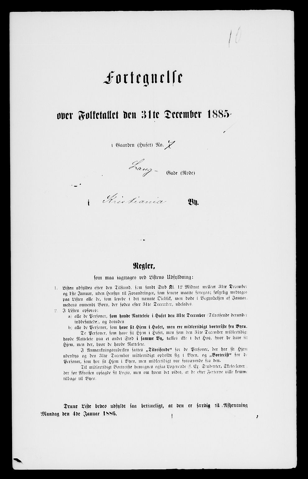 RA, 1885 census for 0301 Kristiania, 1885, p. 12296