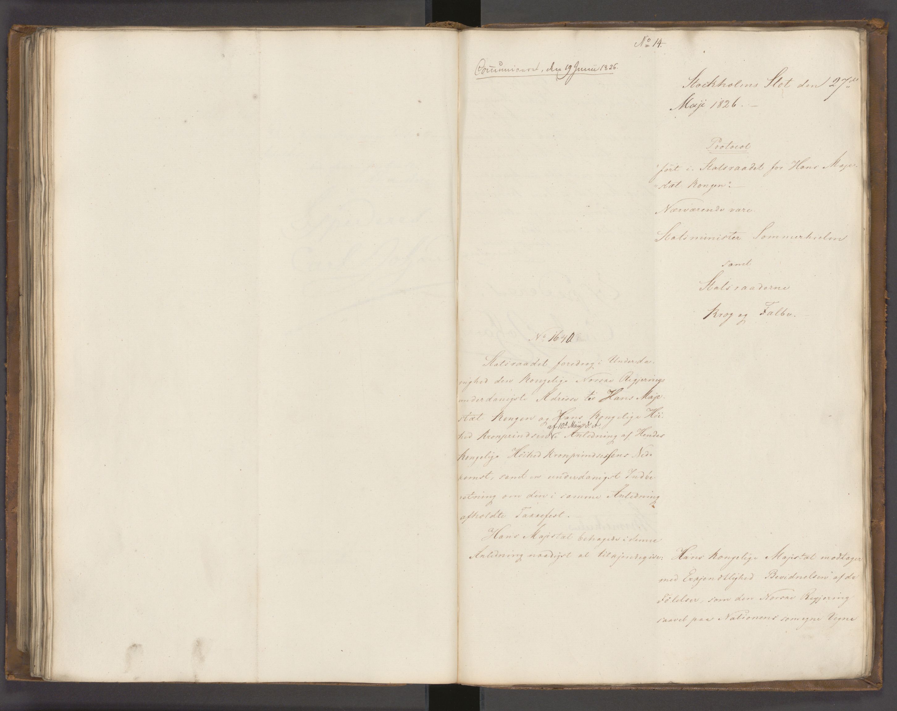 Statsrådssekretariatet, AV/RA-S-1001/A/Ab/L0022: Kgl. res. nr. 1210-1721, 1. halvår, 1826