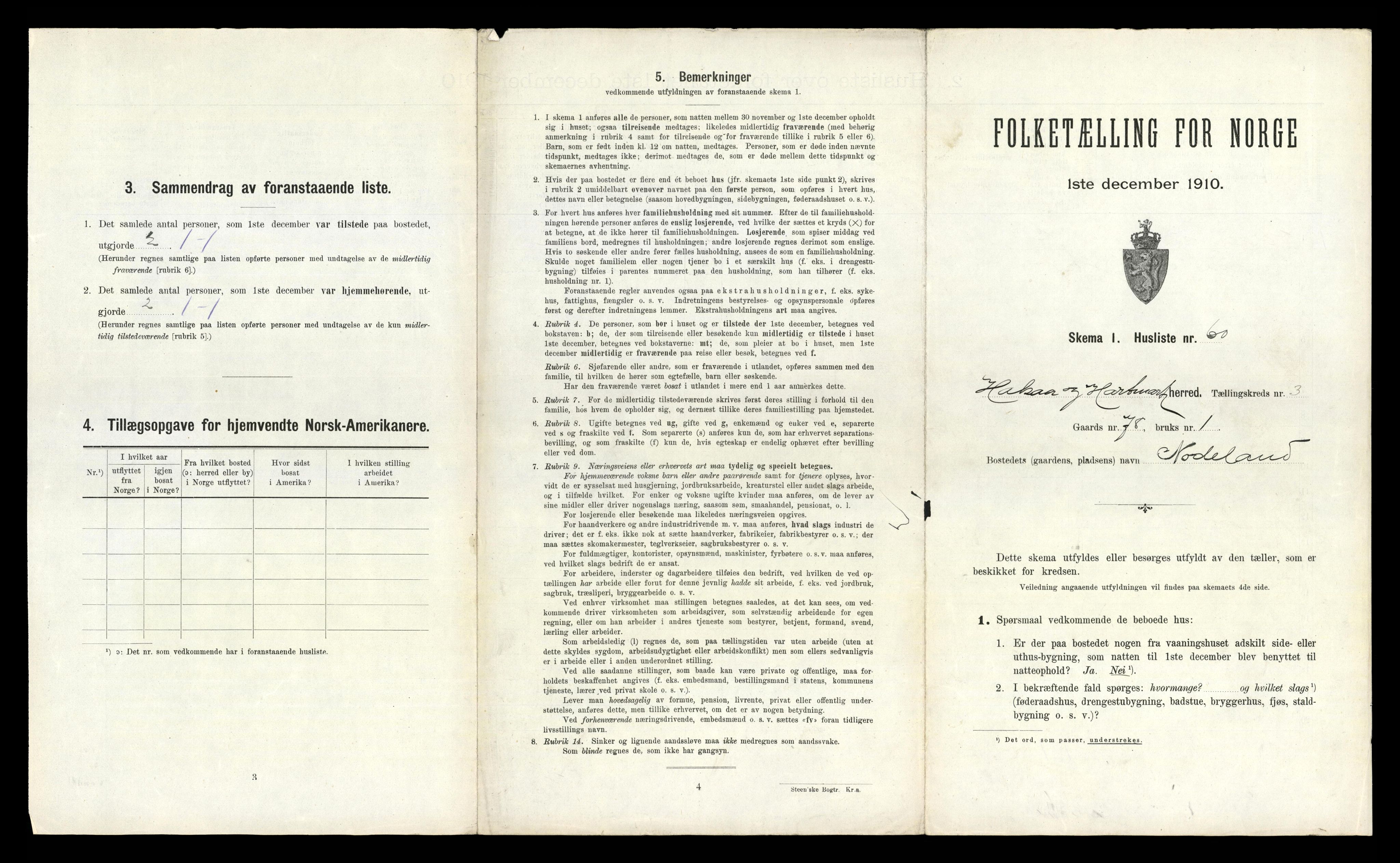 RA, 1910 census for Halse og Harkmark, 1910, p. 338