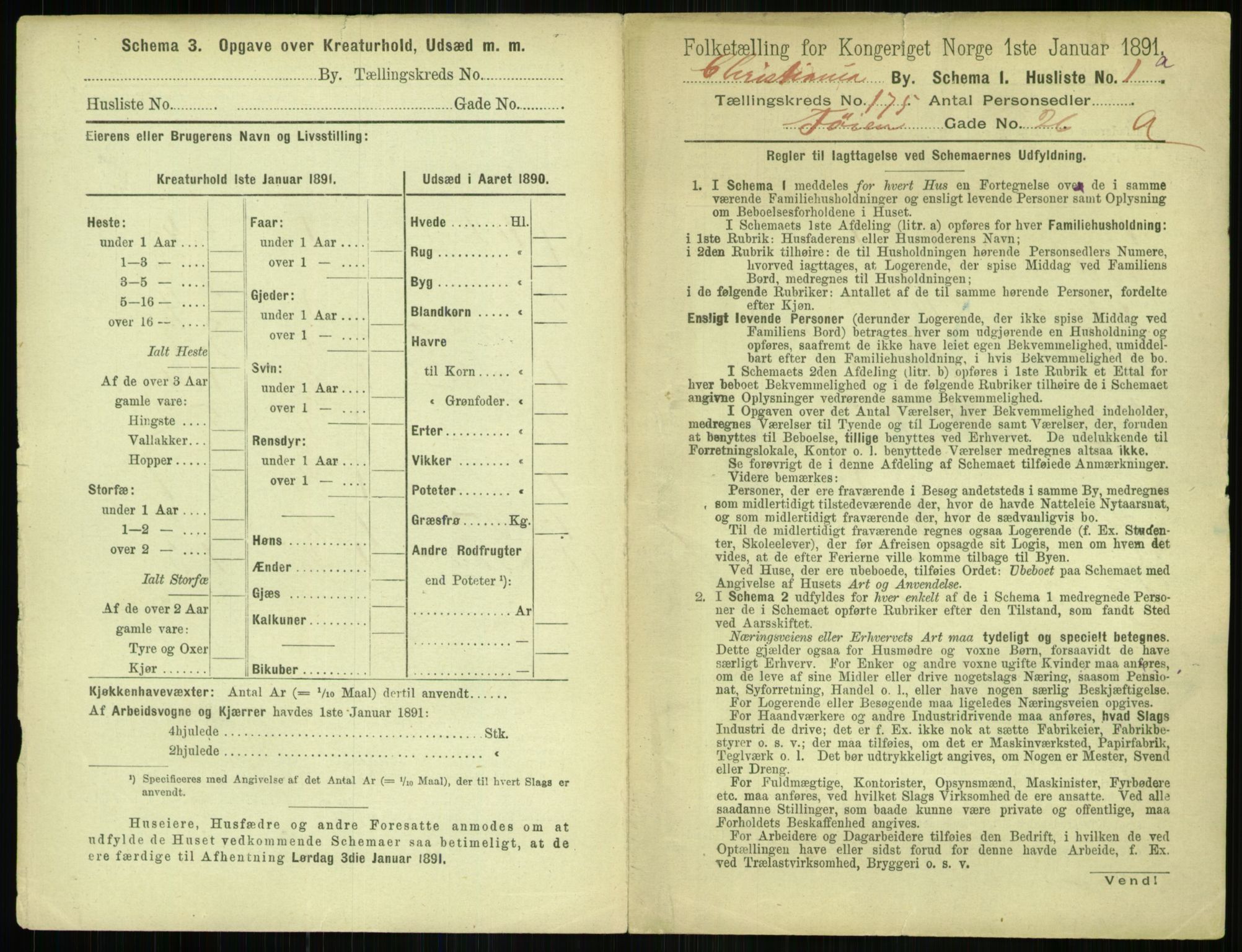 RA, 1891 census for 0301 Kristiania, 1891, p. 104705