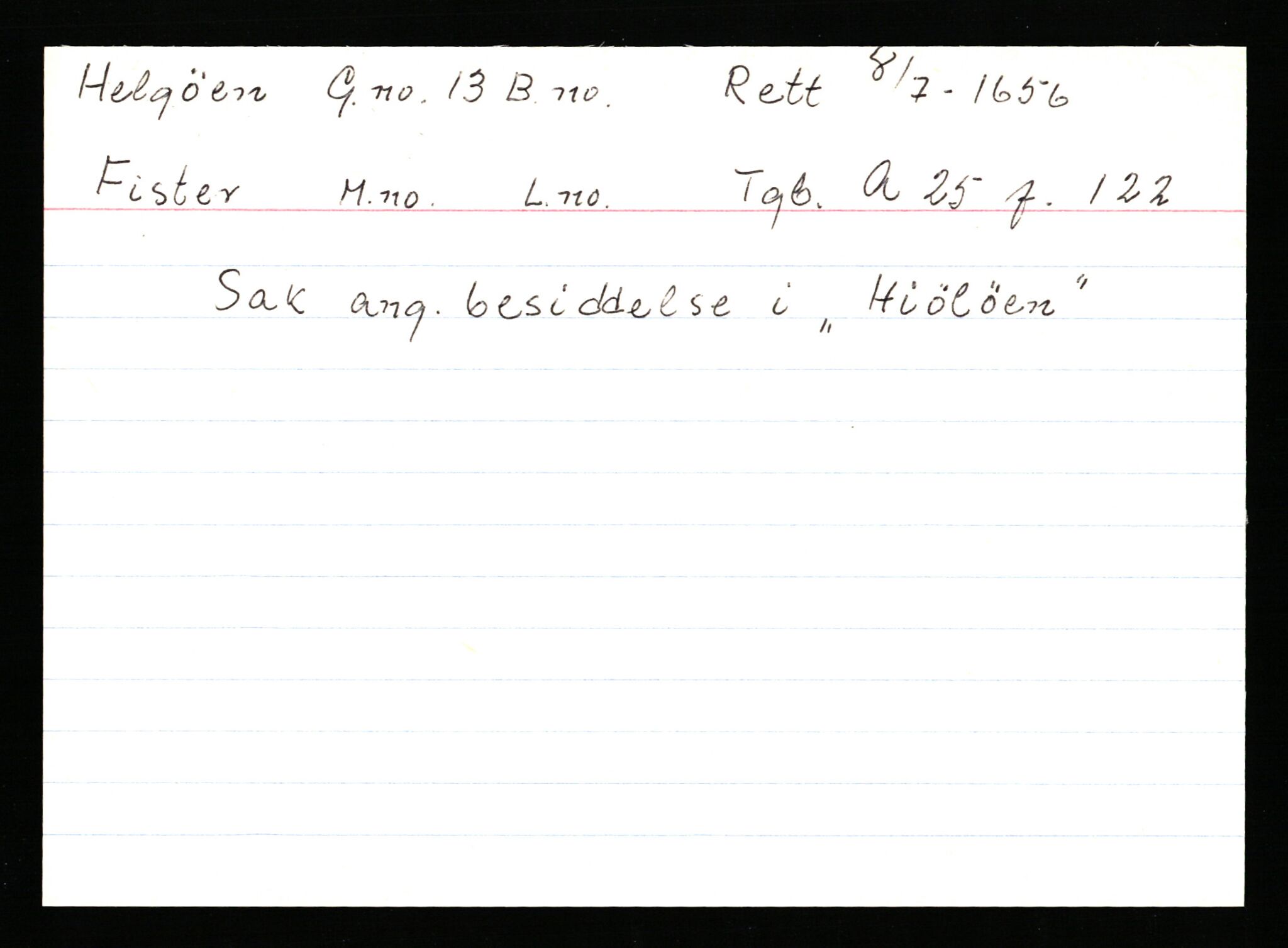 Statsarkivet i Stavanger, AV/SAST-A-101971/03/Y/Ym/L0023: Åstedskort sortert etter gårdsnavn: Helgevold øvre - Herikstad, 1600-1950, p. 13