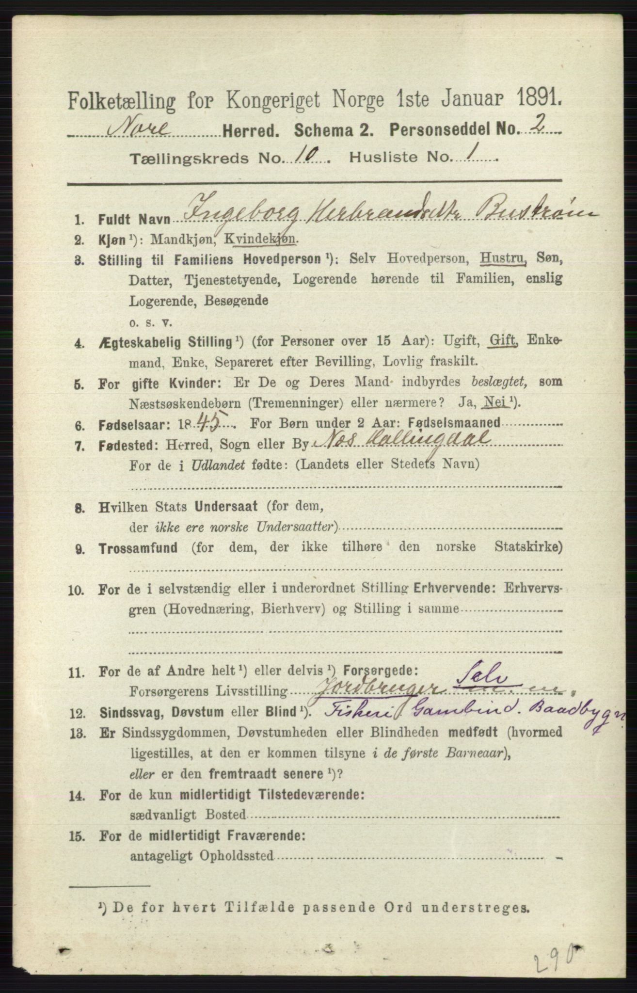 RA, 1891 census for 0633 Nore, 1891, p. 3546