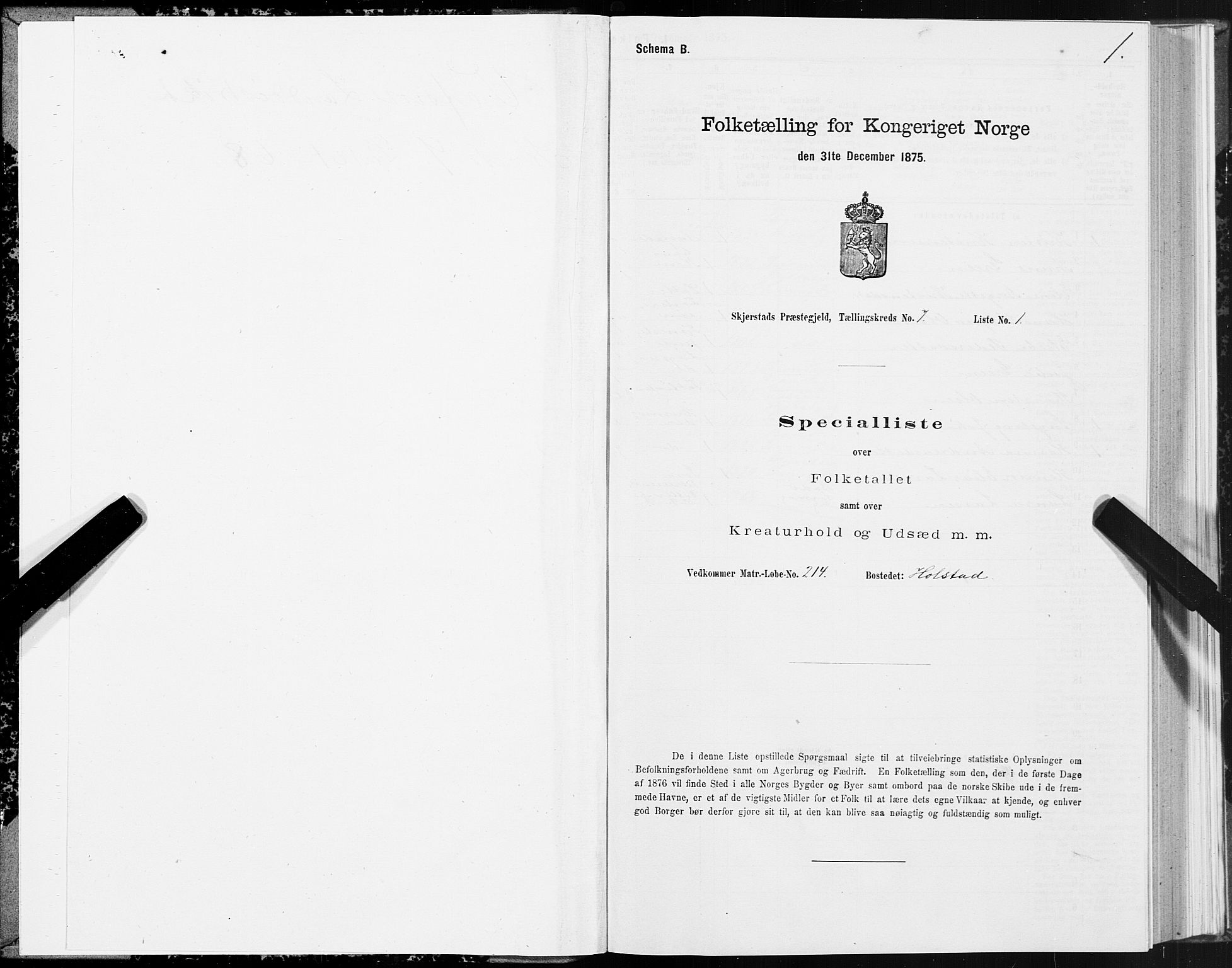 SAT, 1875 census for 1842P Skjerstad, 1875, p. 4001