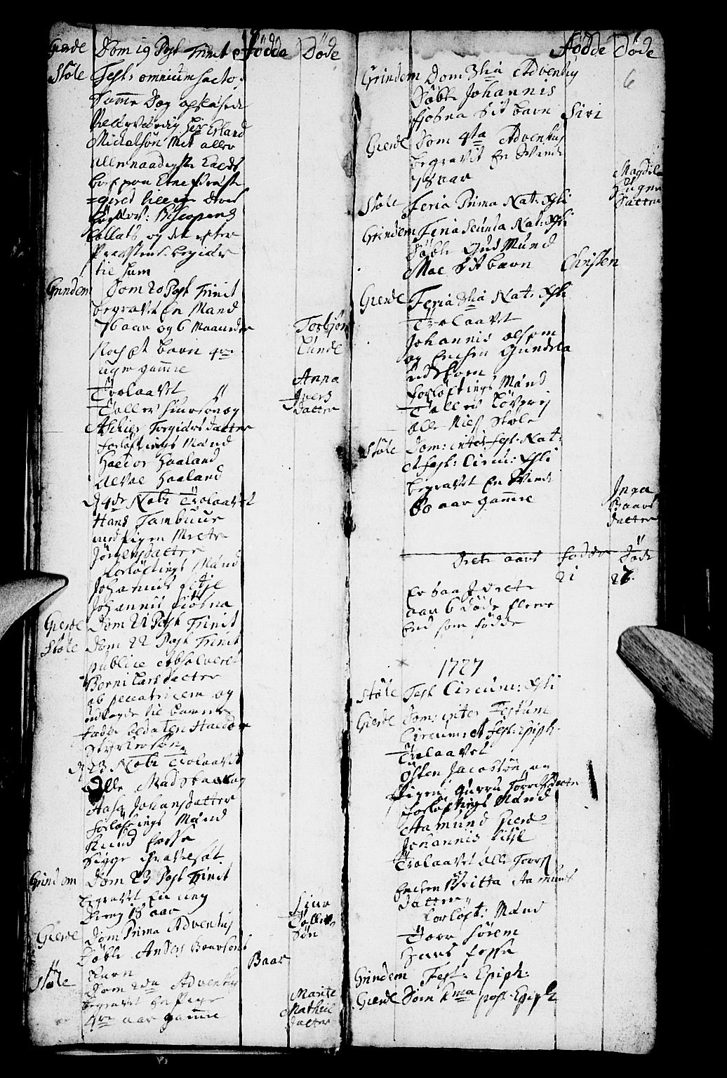 Etne sokneprestembete, SAB/A-75001/H/Haa: Parish register (official) no. A 2, 1725-1755, p. 6