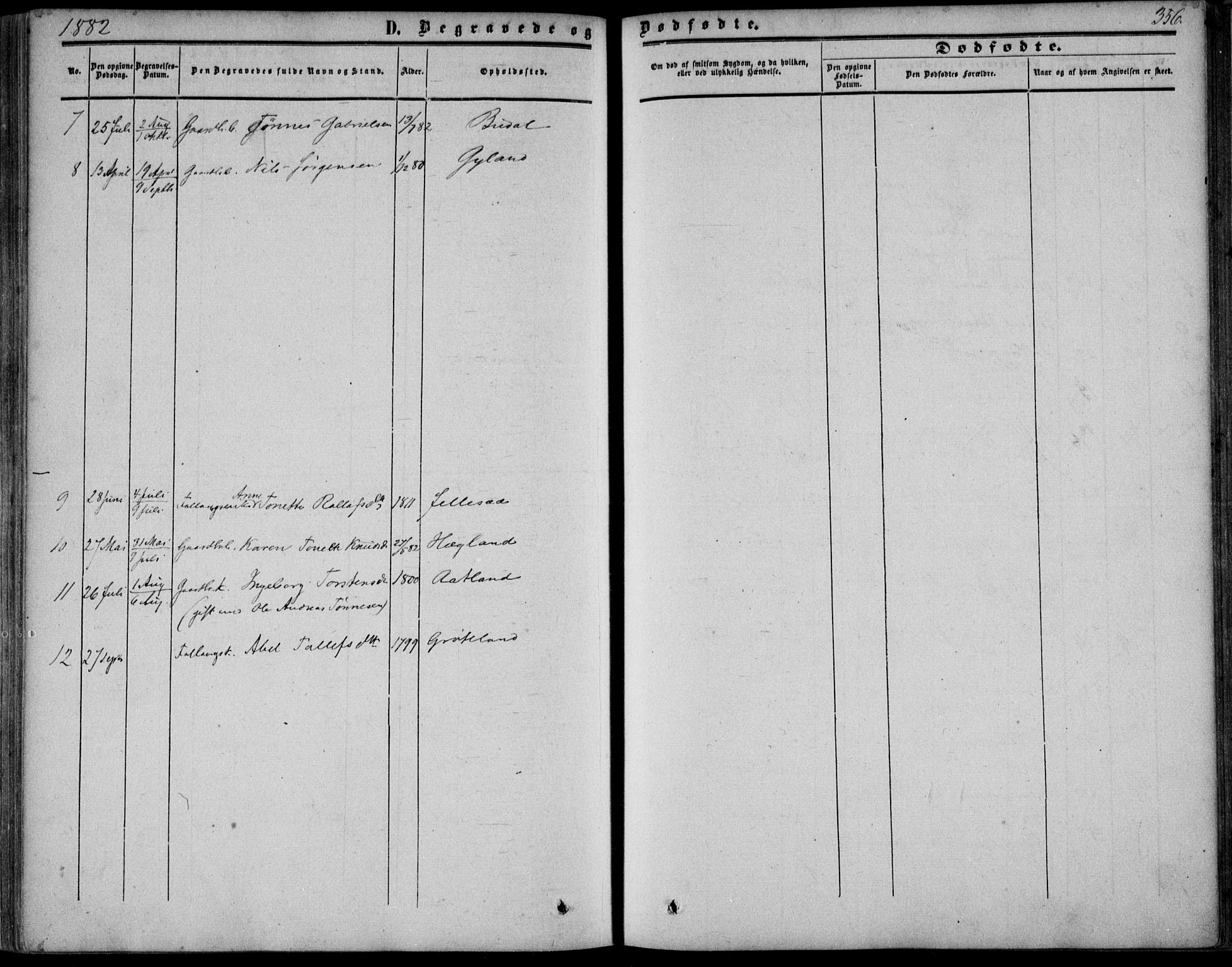 Bakke sokneprestkontor, AV/SAK-1111-0002/F/Fa/Fab/L0002: Parish register (official) no. A 2, 1855-1884, p. 356