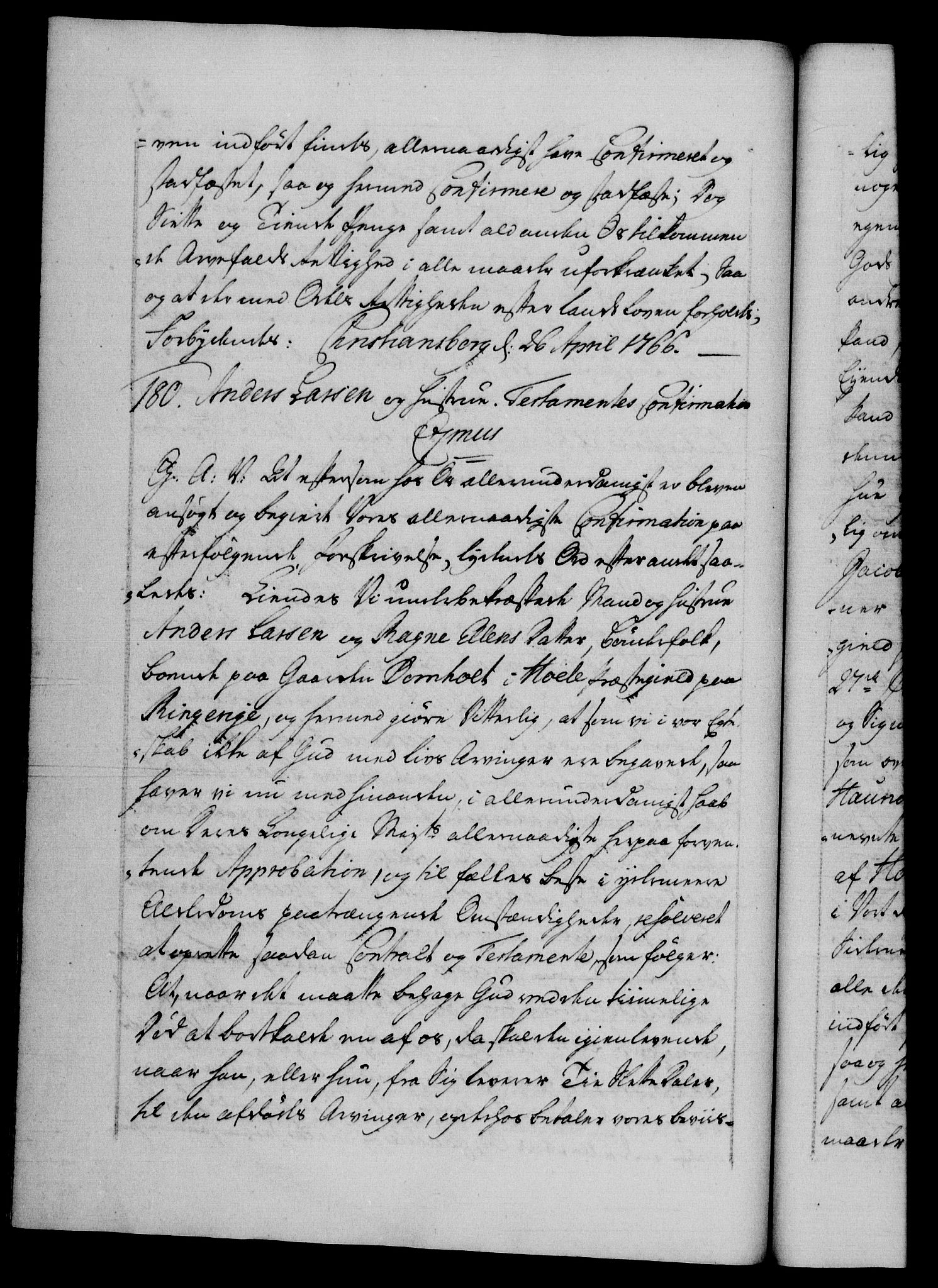 Danske Kanselli 1572-1799, AV/RA-EA-3023/F/Fc/Fca/Fcaa/L0043: Norske registre, 1766-1768, p. 51b