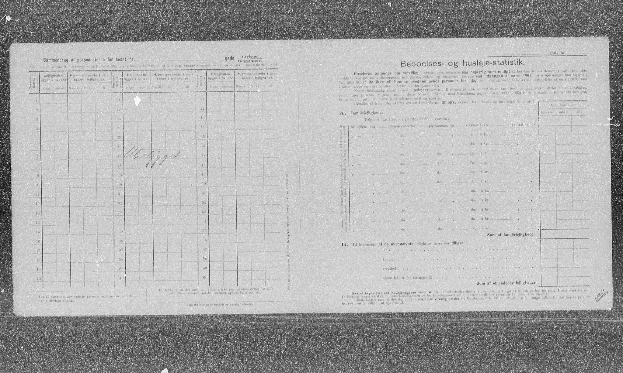 OBA, Municipal Census 1905 for Kristiania, 1905, p. 34355