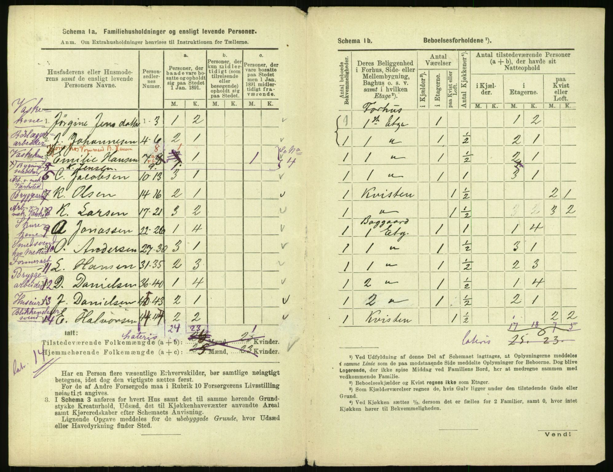 RA, 1891 census for 0301 Kristiania, 1891, p. 71556