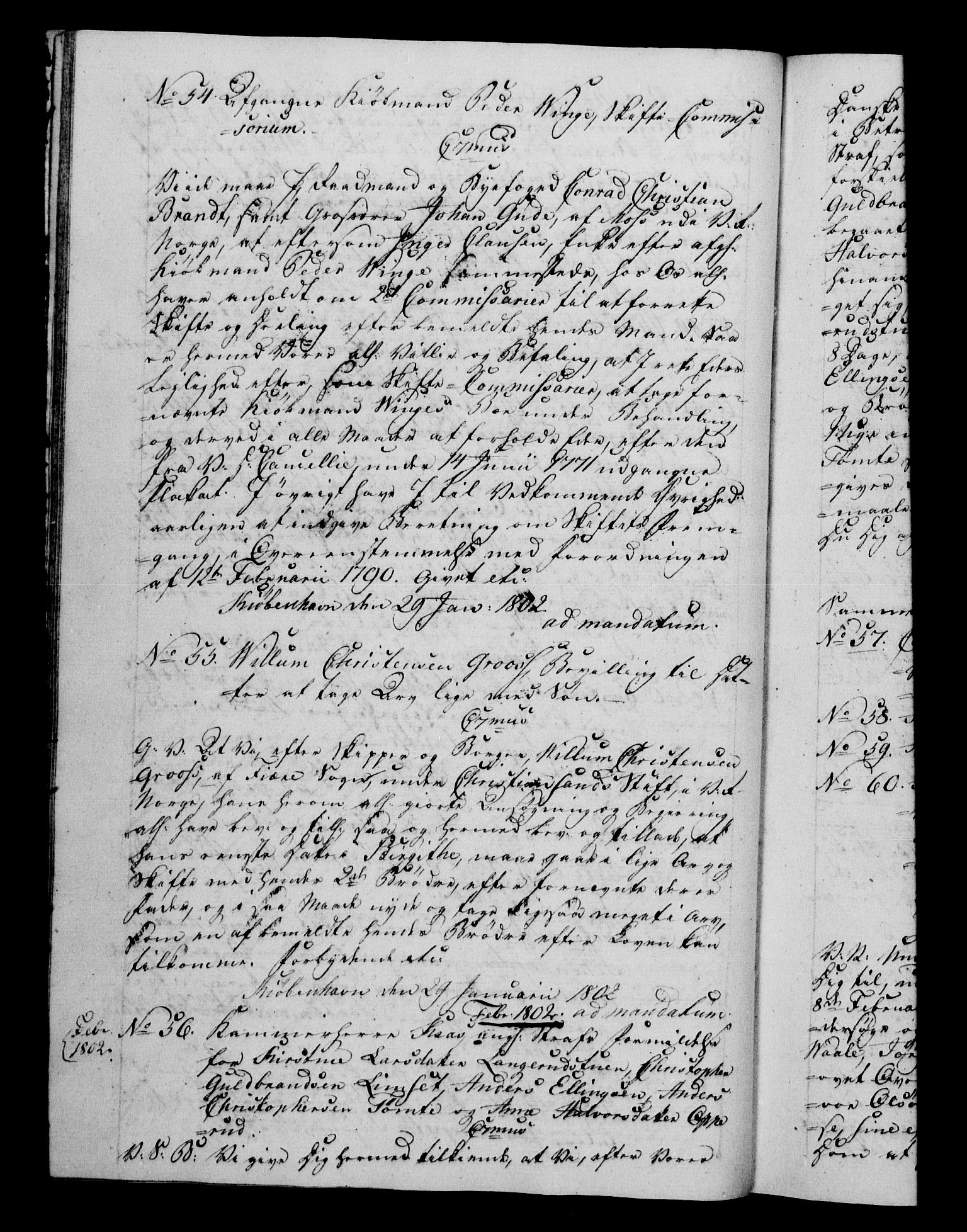 Danske Kanselli 1800-1814, RA/EA-3024/H/Hf/Hfb/Hfba/L0002: Registranter, 1802-1804, p. 9b