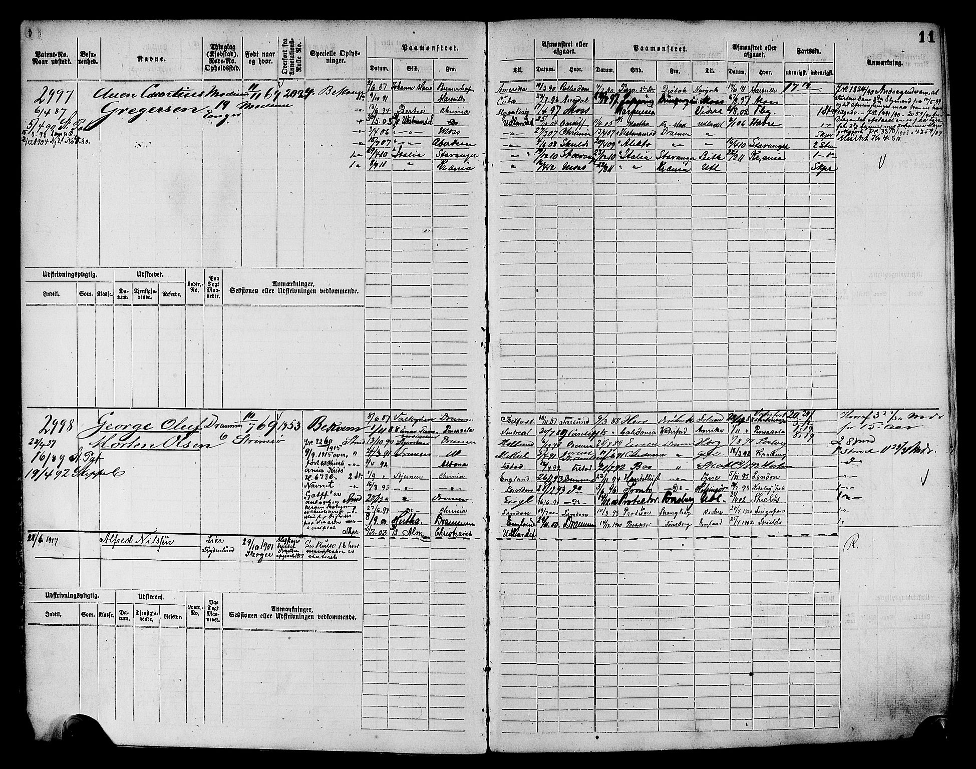 Drammen innrulleringsdistrikt, SAKO/A-781/F/Fc/L0004: Hovedrulle, 1885, p. 13