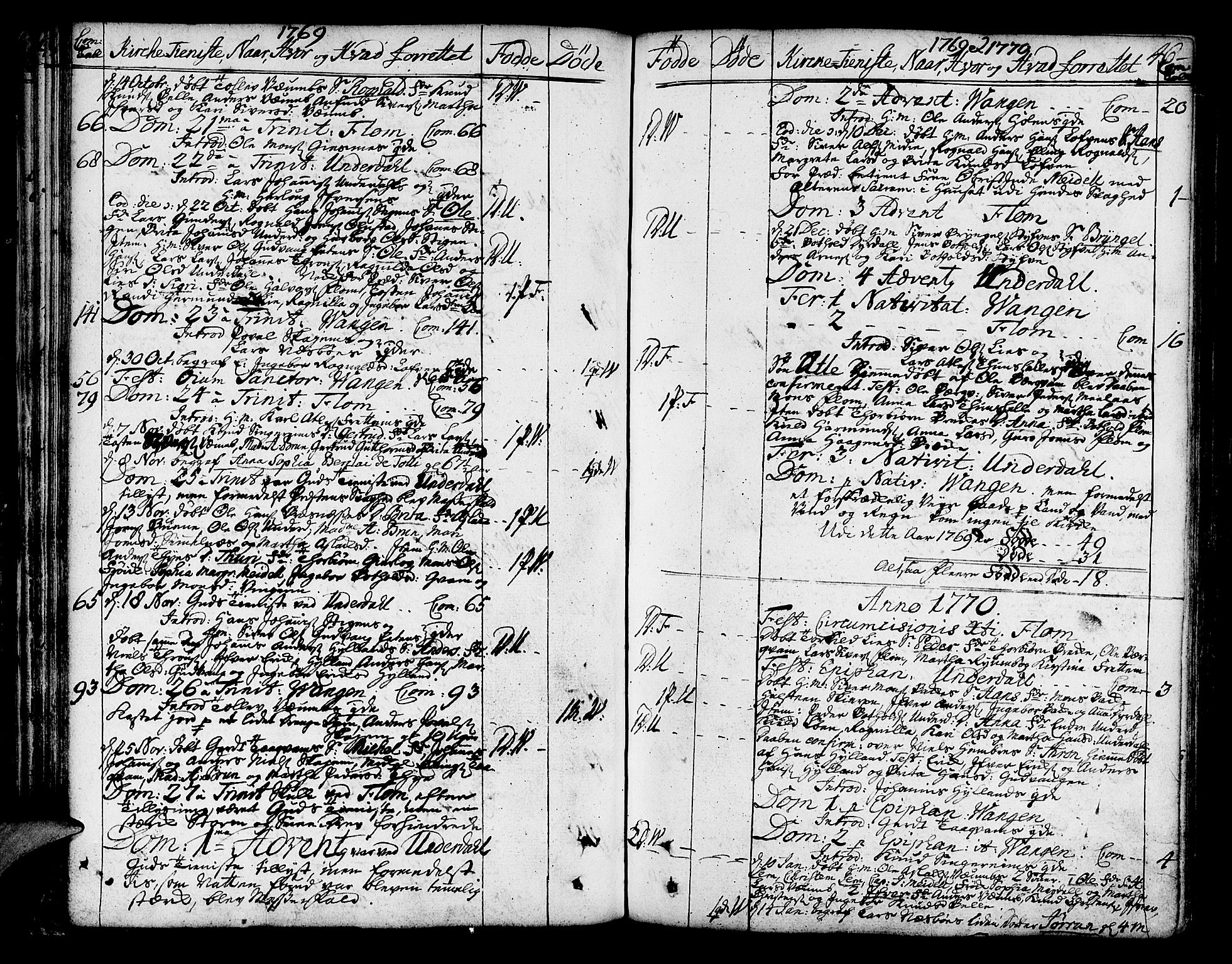 Aurland sokneprestembete, SAB/A-99937/H/Ha/Haa/L0004: Parish register (official) no. A 4, 1756-1801, p. 46