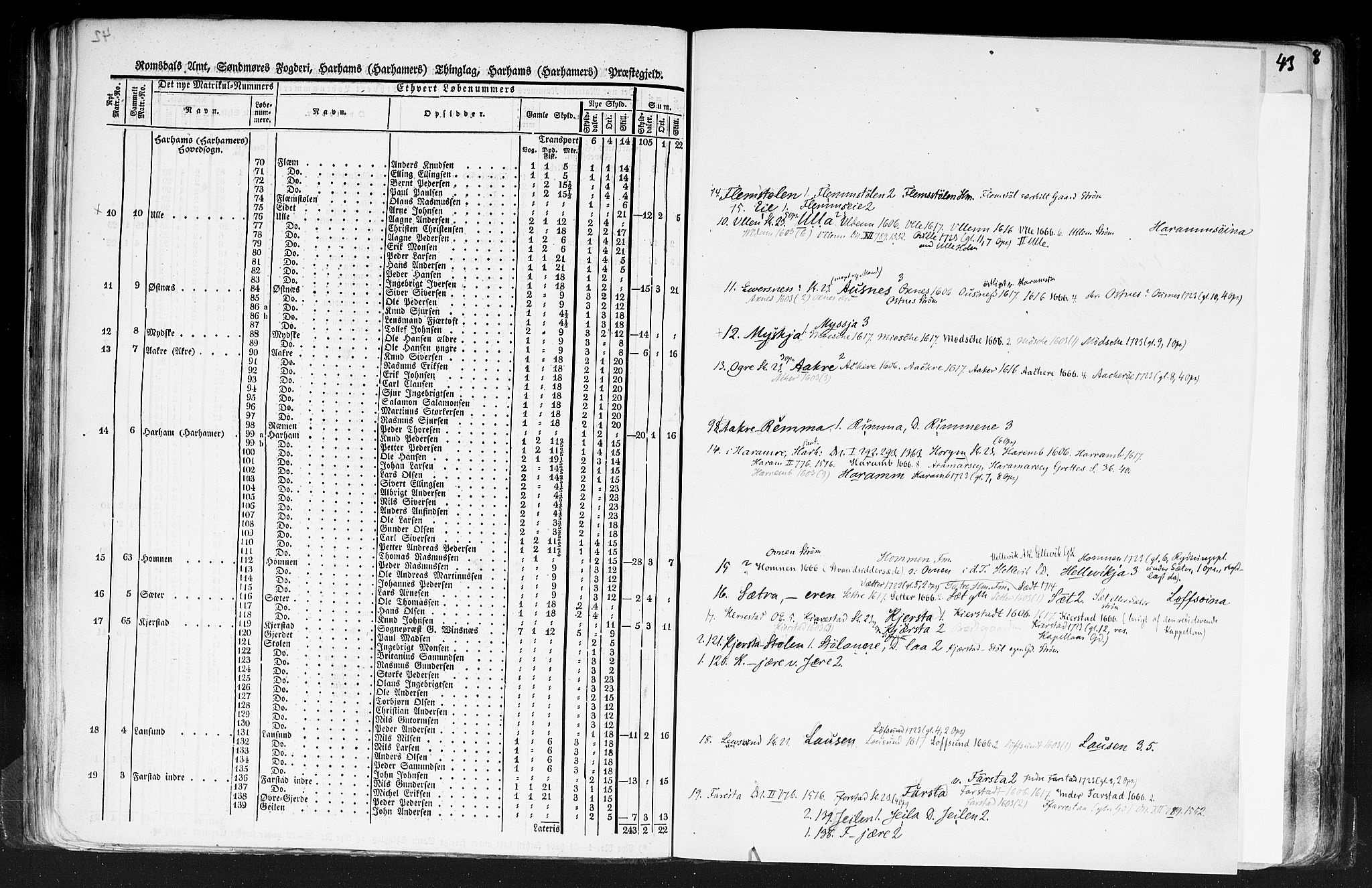 Rygh, AV/RA-PA-0034/F/Fb/L0013: Matrikkelen for 1838 - Romsdal amt (Møre og Romsdal fylke), 1838, p. 42b