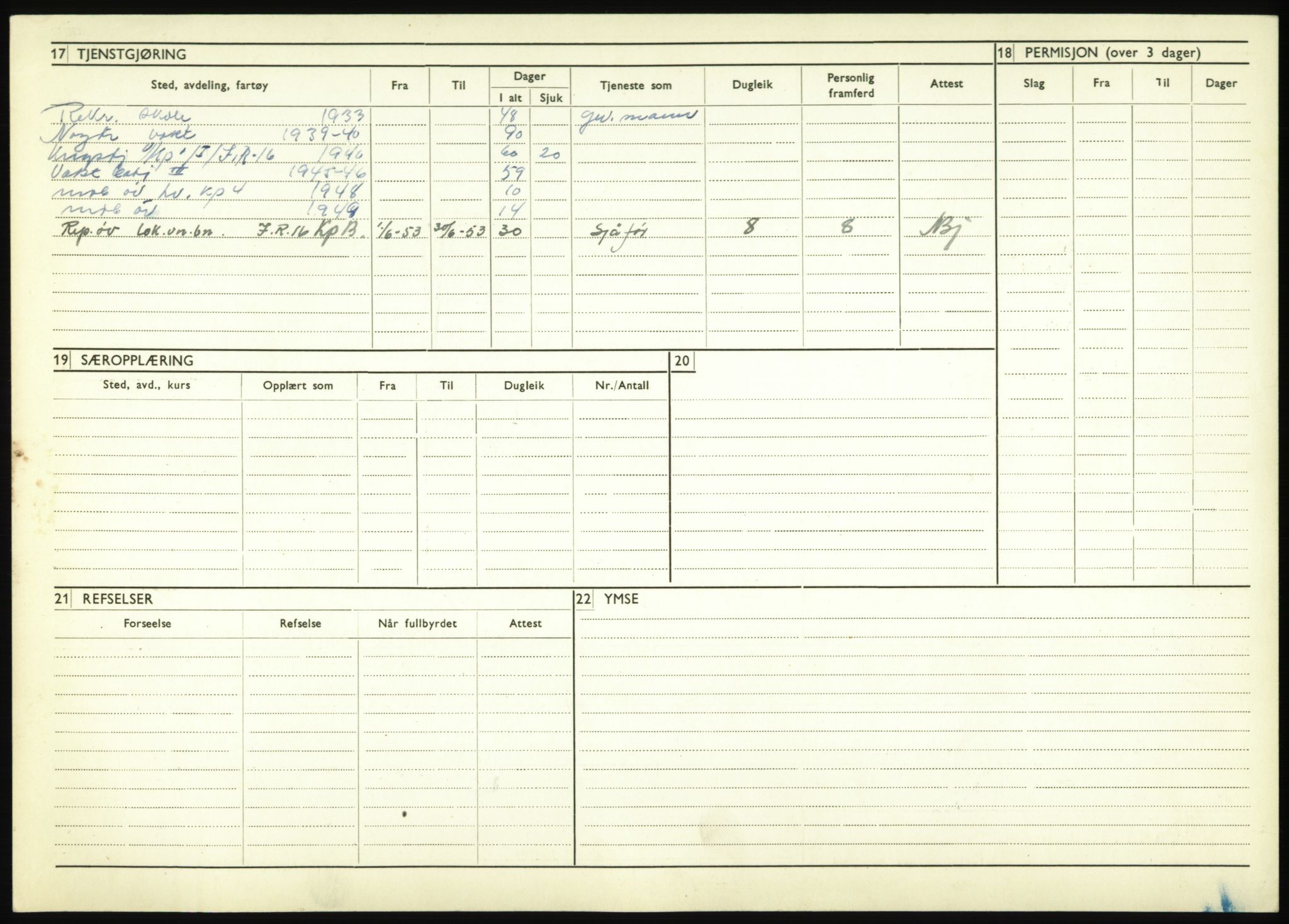 Forsvaret, Troms infanteriregiment nr. 16, AV/RA-RAFA-3146/P/Pa/L0017: Rulleblad for regimentets menige mannskaper, årsklasse 1933, 1933, p. 1124