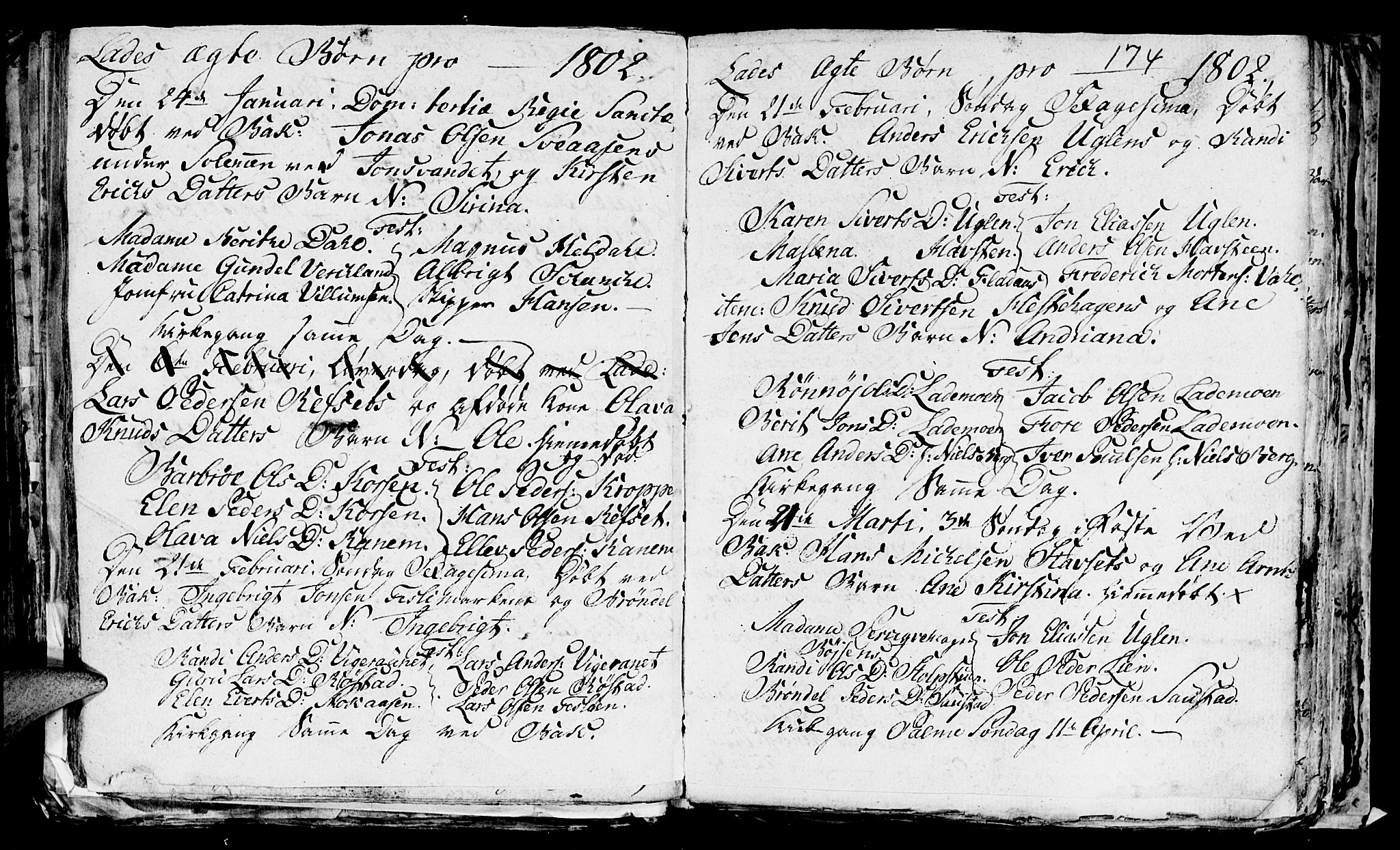 Ministerialprotokoller, klokkerbøker og fødselsregistre - Sør-Trøndelag, SAT/A-1456/606/L0305: Parish register (copy) no. 606C01, 1757-1819, p. 174