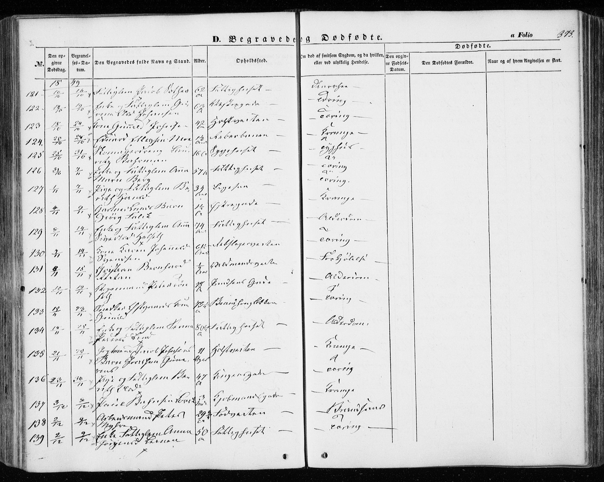 Ministerialprotokoller, klokkerbøker og fødselsregistre - Sør-Trøndelag, SAT/A-1456/601/L0051: Parish register (official) no. 601A19, 1848-1857, p. 373