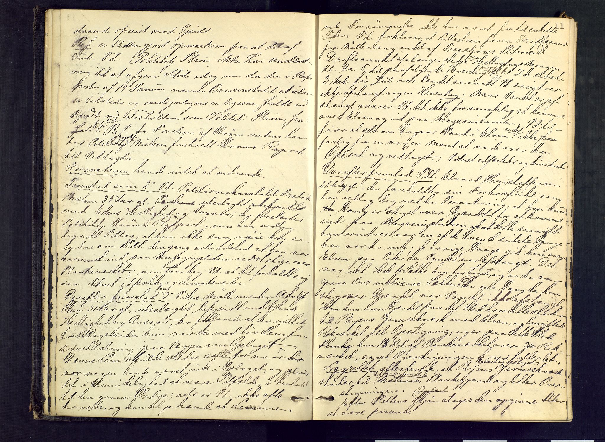 Larvik byfogd, AV/SAKO-A-218/F/Fd/L0012: Ekstrarettsprotokoll., 1885-1889, p. 11