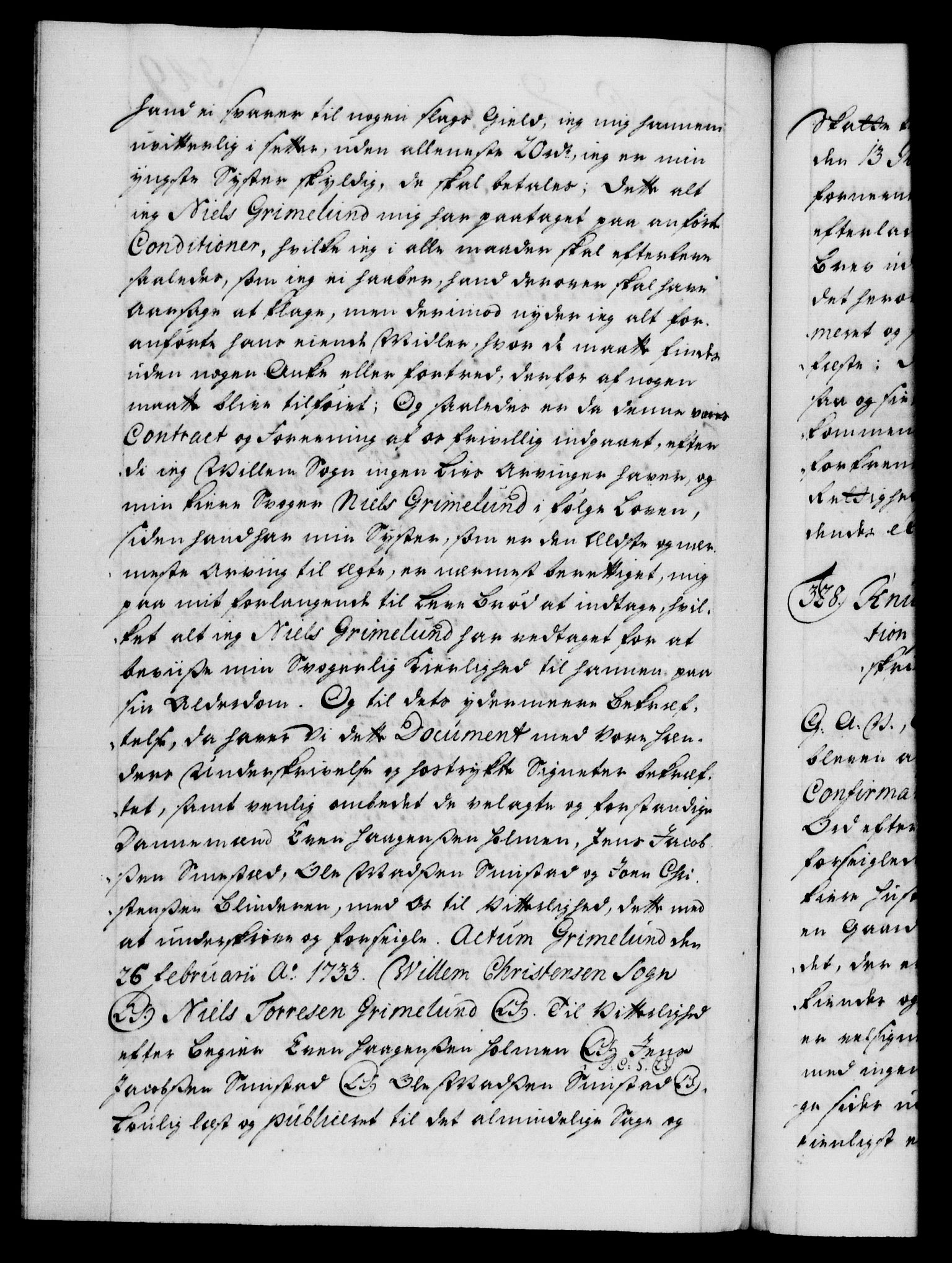 Danske Kanselli 1572-1799, AV/RA-EA-3023/F/Fc/Fca/Fcaa/L0028: Norske registre, 1733-1734, p. 549b