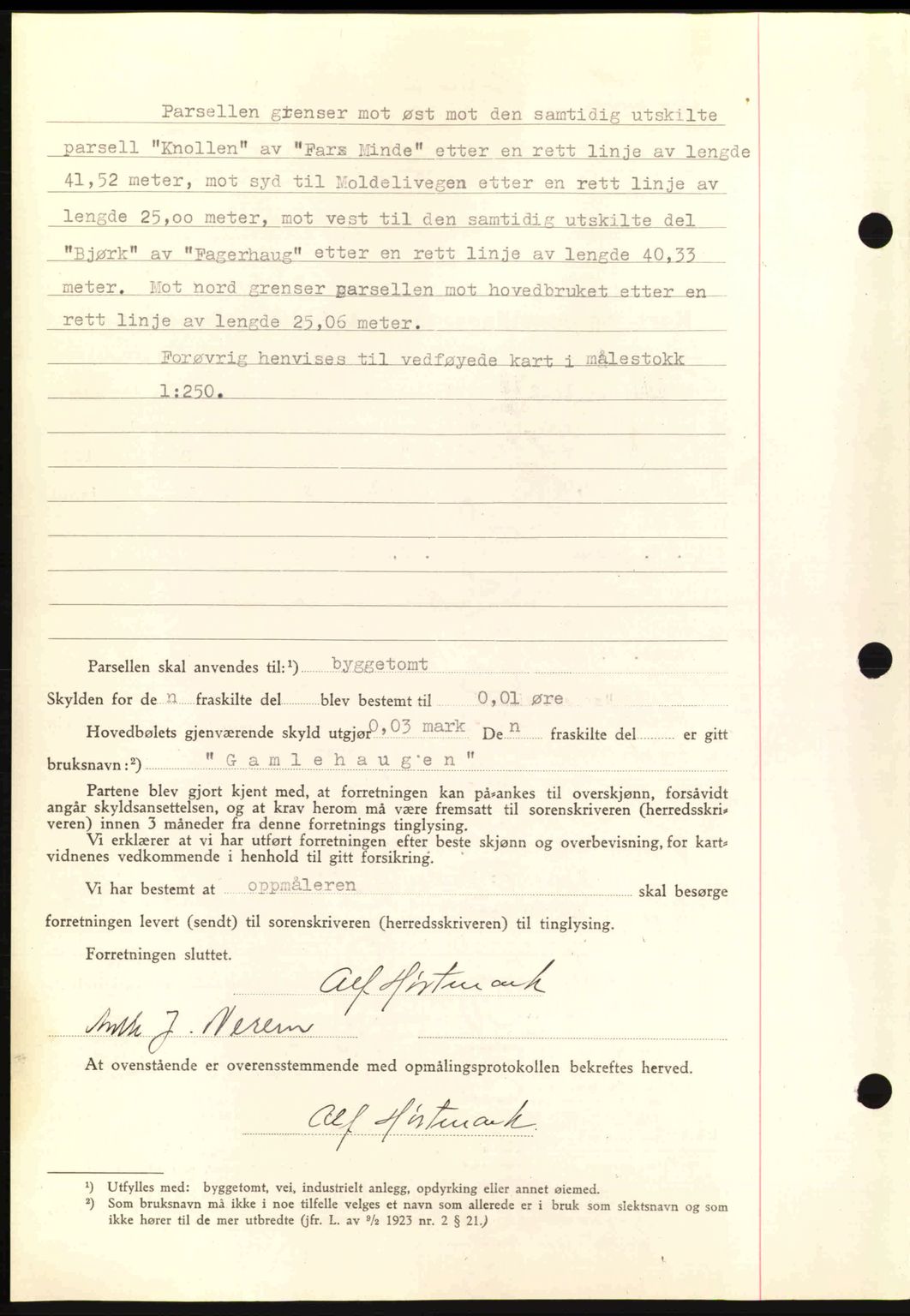 Romsdal sorenskriveri, AV/SAT-A-4149/1/2/2C: Mortgage book no. A11, 1941-1942, Diary no: : 2503/1941