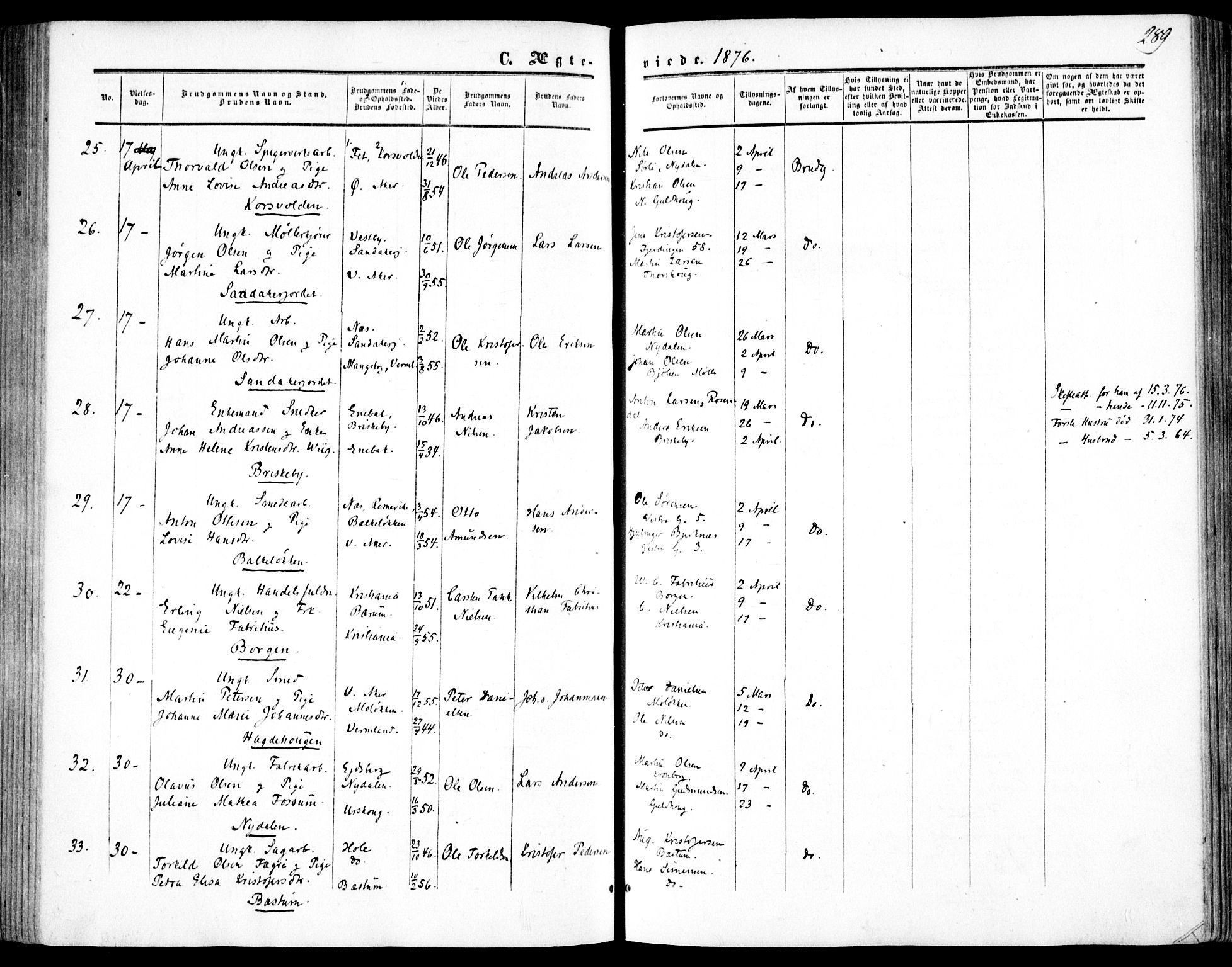 Vestre Aker prestekontor Kirkebøker, AV/SAO-A-10025/F/Fa/L0002: Parish register (official) no. 2, 1855-1877, p. 289