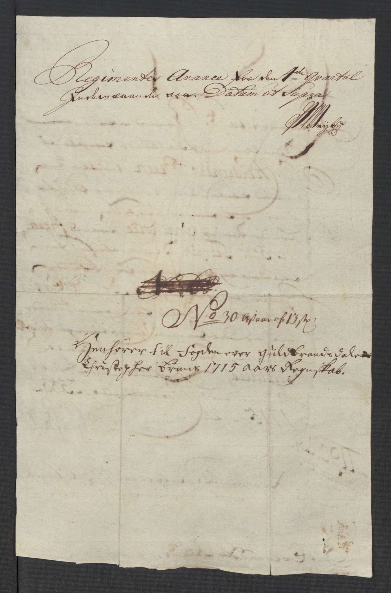 Rentekammeret inntil 1814, Reviderte regnskaper, Fogderegnskap, AV/RA-EA-4092/R17/L1184: Fogderegnskap Gudbrandsdal, 1715, p. 287