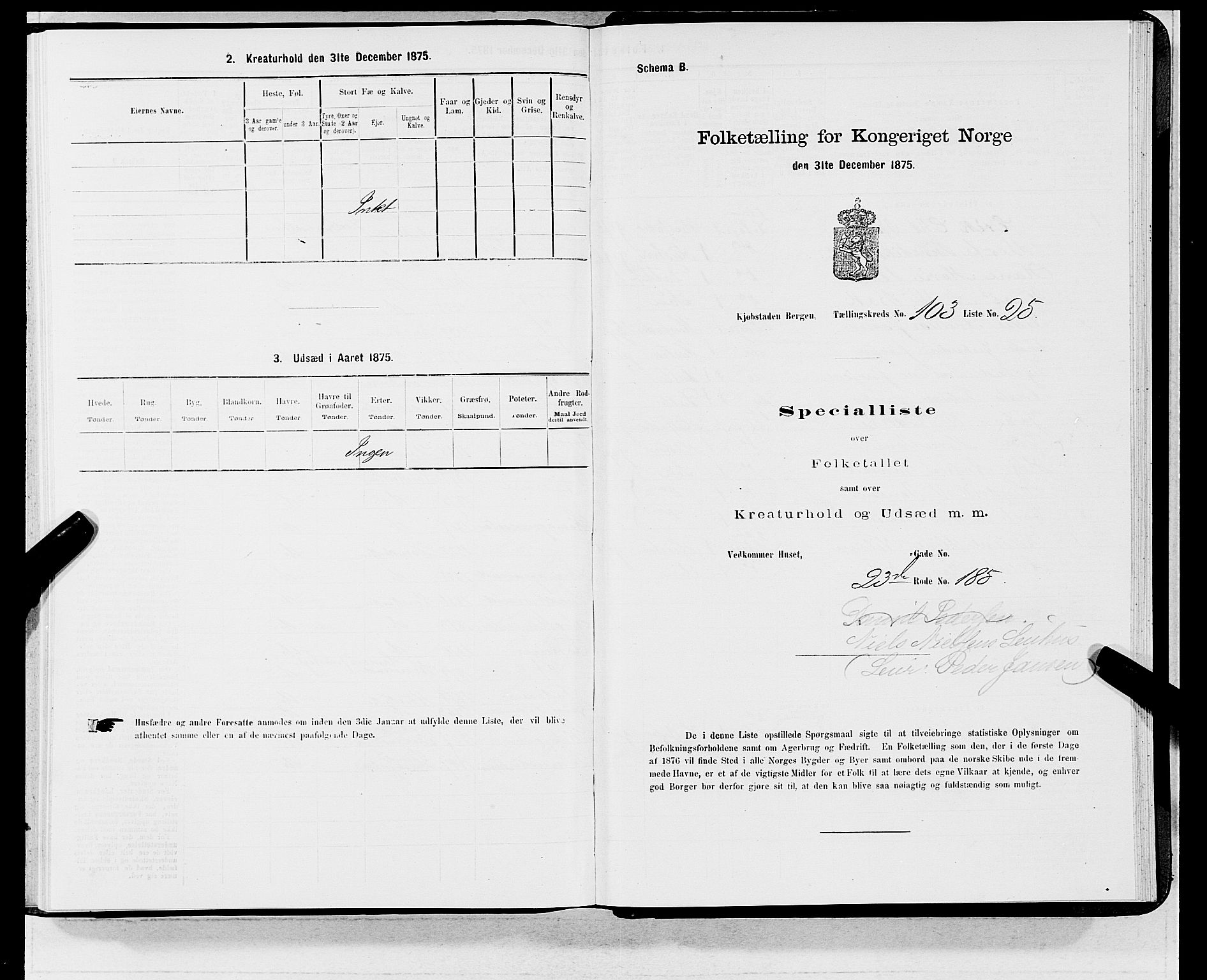 SAB, 1875 census for 1301 Bergen, 1875, p. 5635