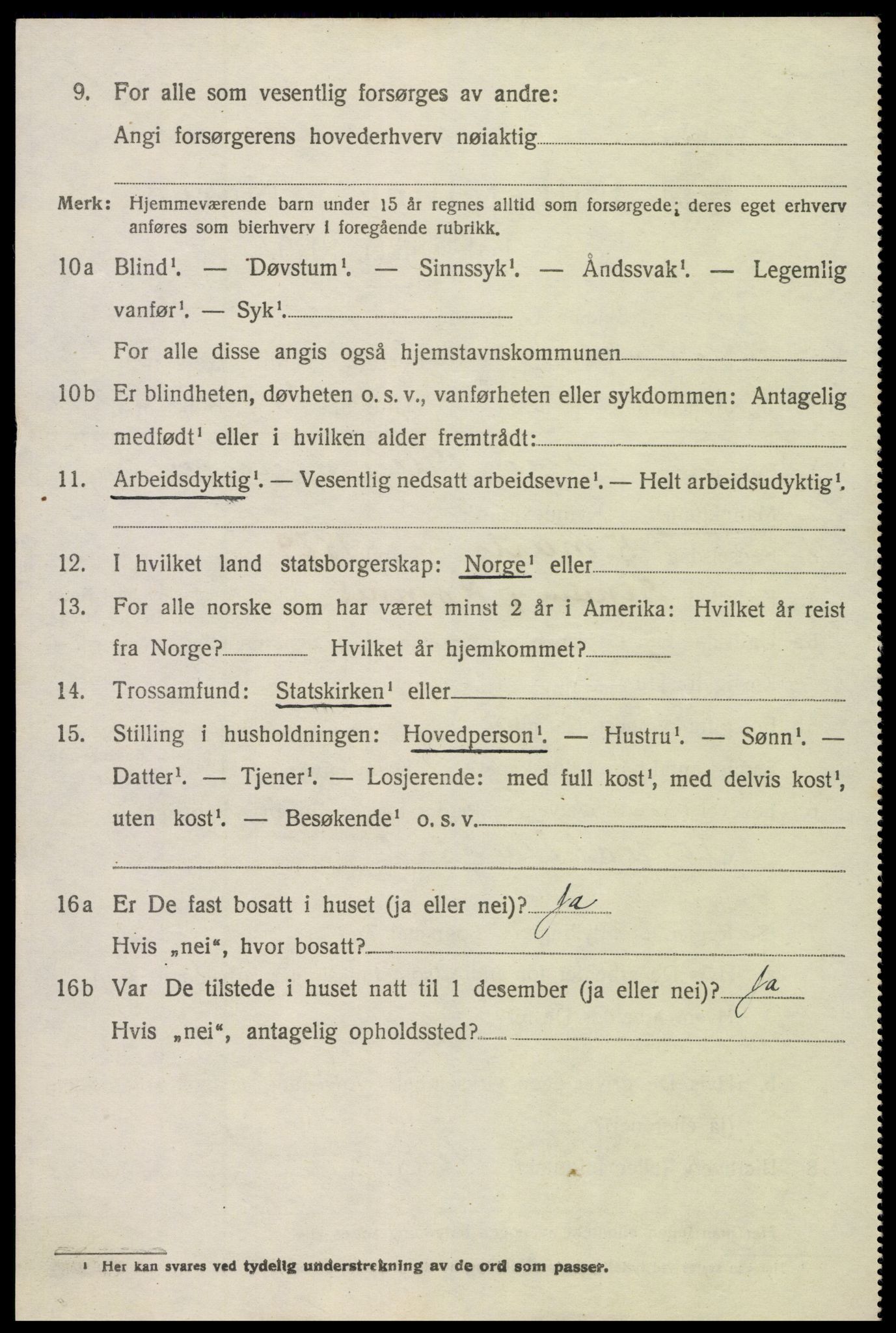 SAK, 1920 census for Hornnes, 1920, p. 1766