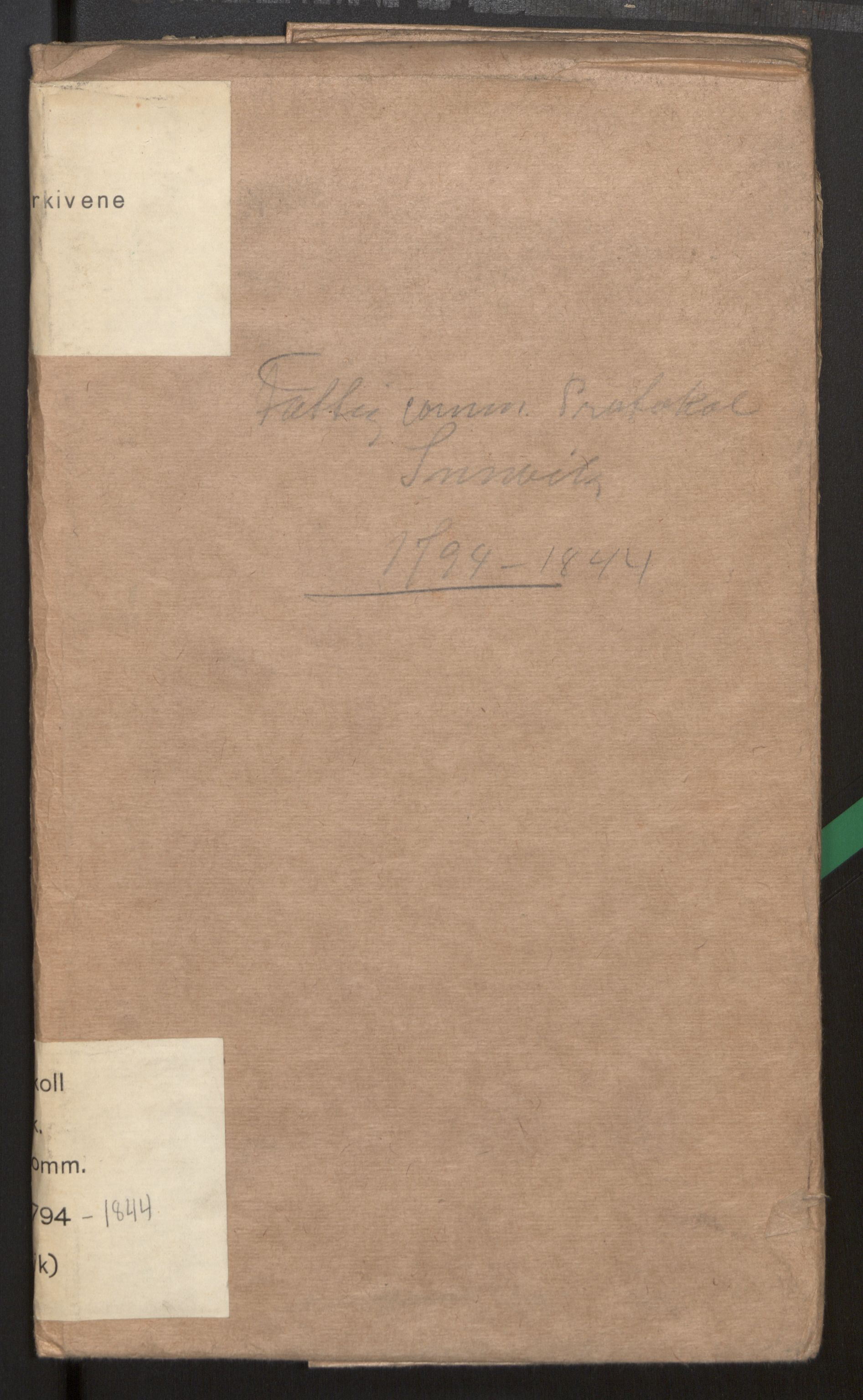 Innvik sokneprestembete, AV/SAB-A-80501/J/Jc/L0001: Forhandlingsprotokoll Innvik fattigkommisjon, 1794-1844