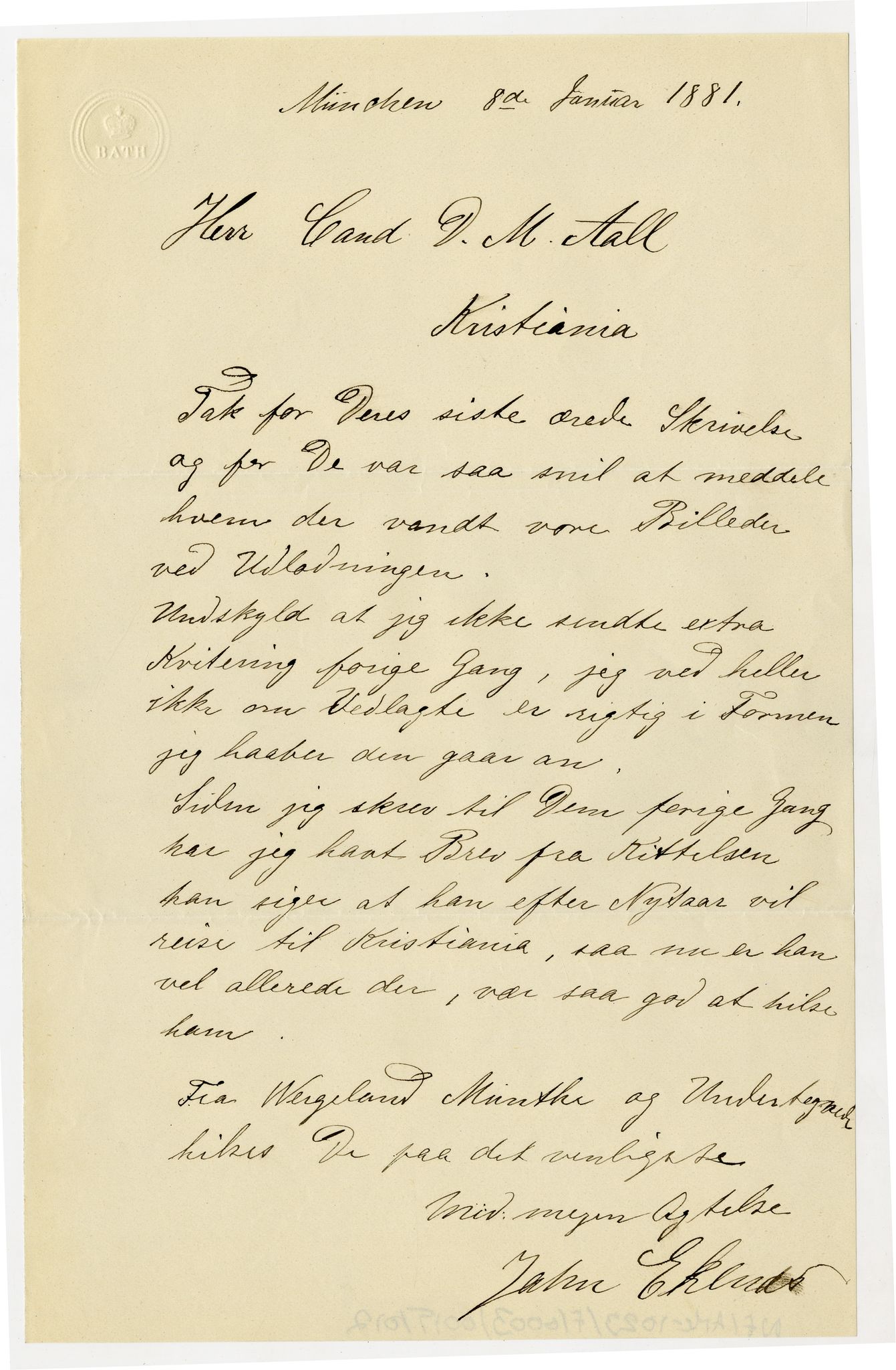 Diderik Maria Aalls brevsamling, NF/Ark-1023/F/L0003: D.M. Aalls brevsamling. D - G, 1797-1889, p. 154