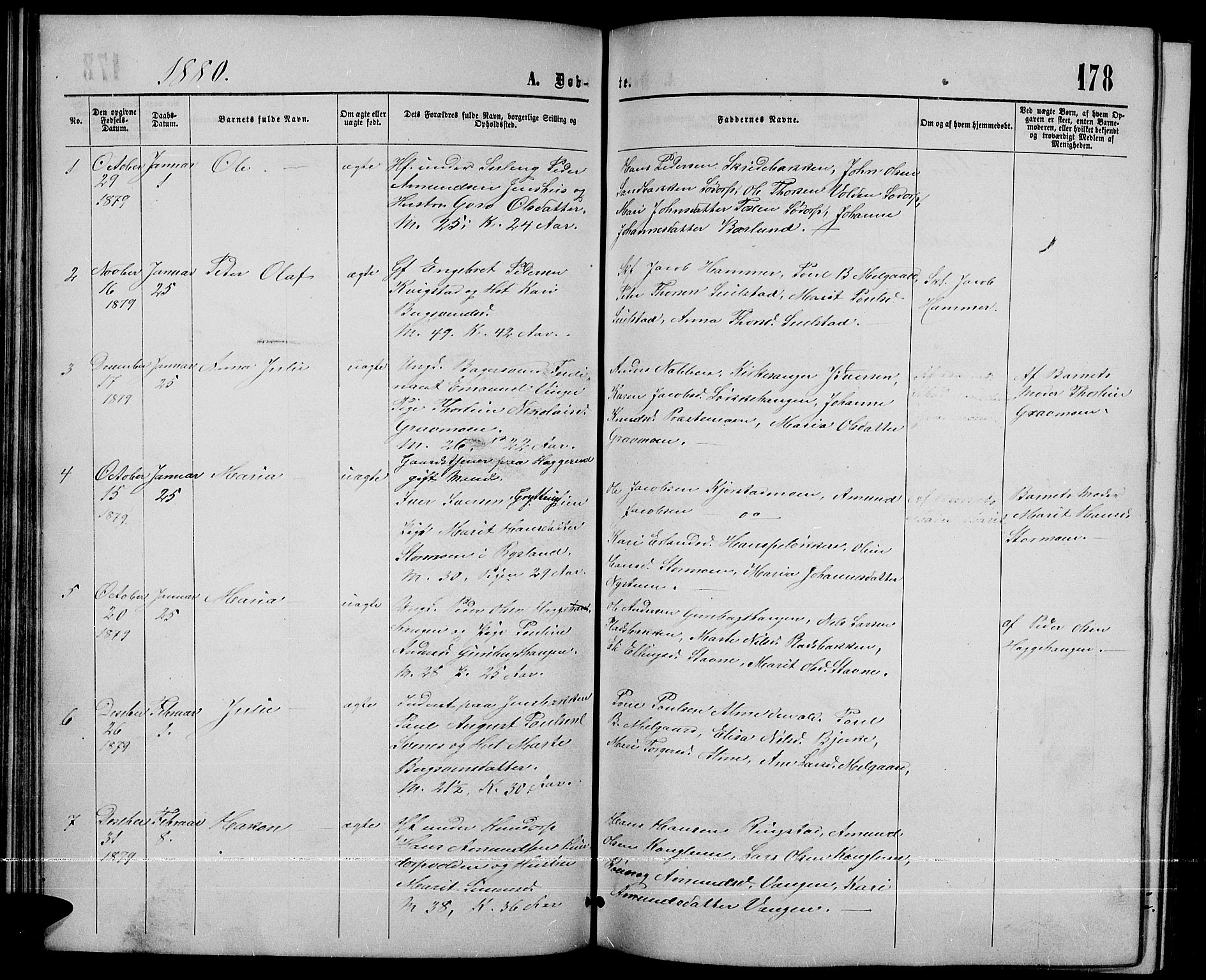 Sør-Fron prestekontor, SAH/PREST-010/H/Ha/Hab/L0002: Parish register (copy) no. 2, 1864-1883, p. 178