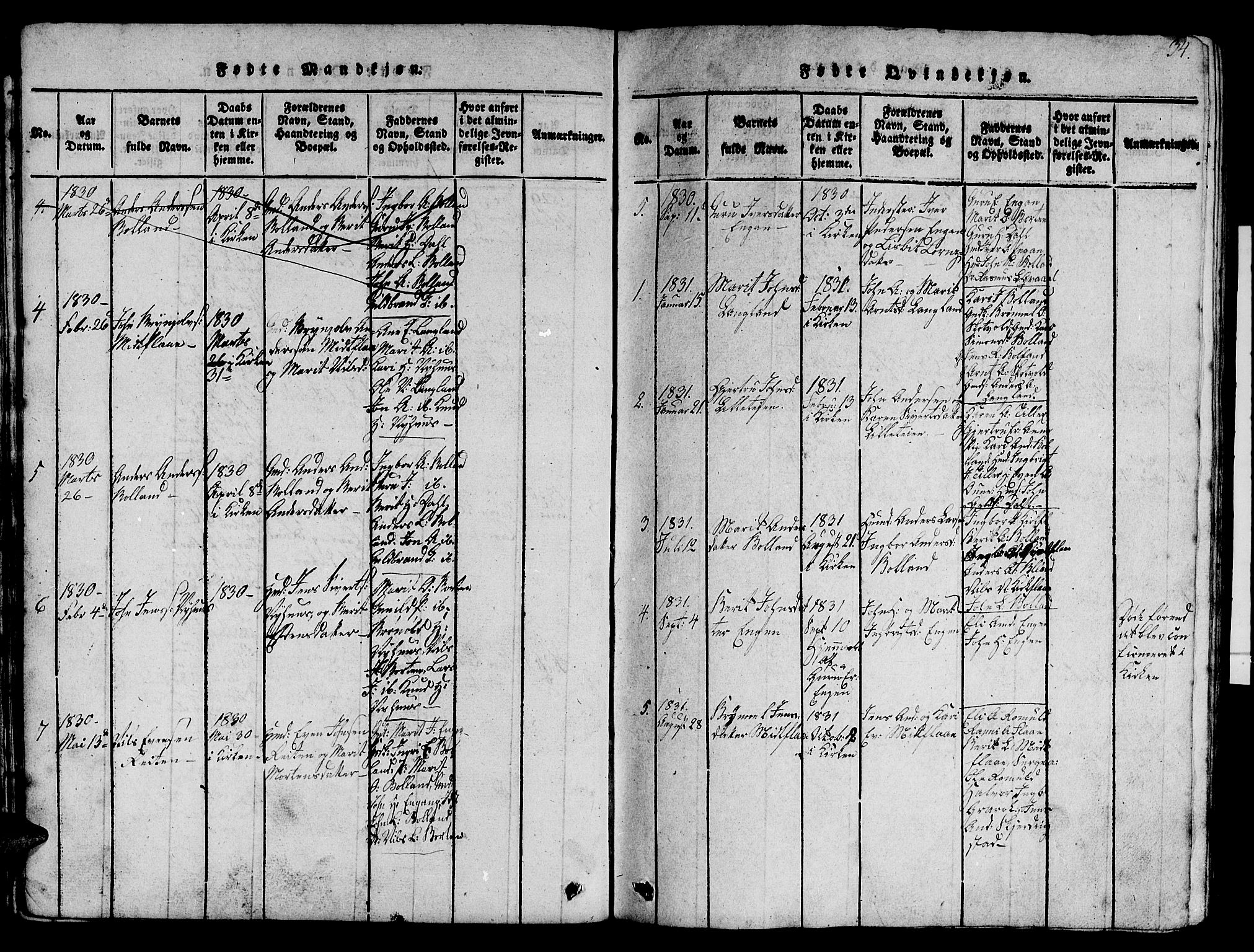 Ministerialprotokoller, klokkerbøker og fødselsregistre - Sør-Trøndelag, SAT/A-1456/693/L1121: Parish register (copy) no. 693C02, 1816-1869, p. 34