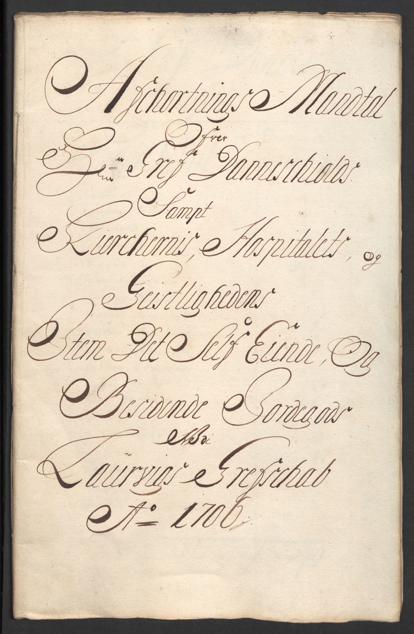 Rentekammeret inntil 1814, Reviderte regnskaper, Fogderegnskap, RA/EA-4092/R33/L1979: Fogderegnskap Larvik grevskap, 1706, p. 152