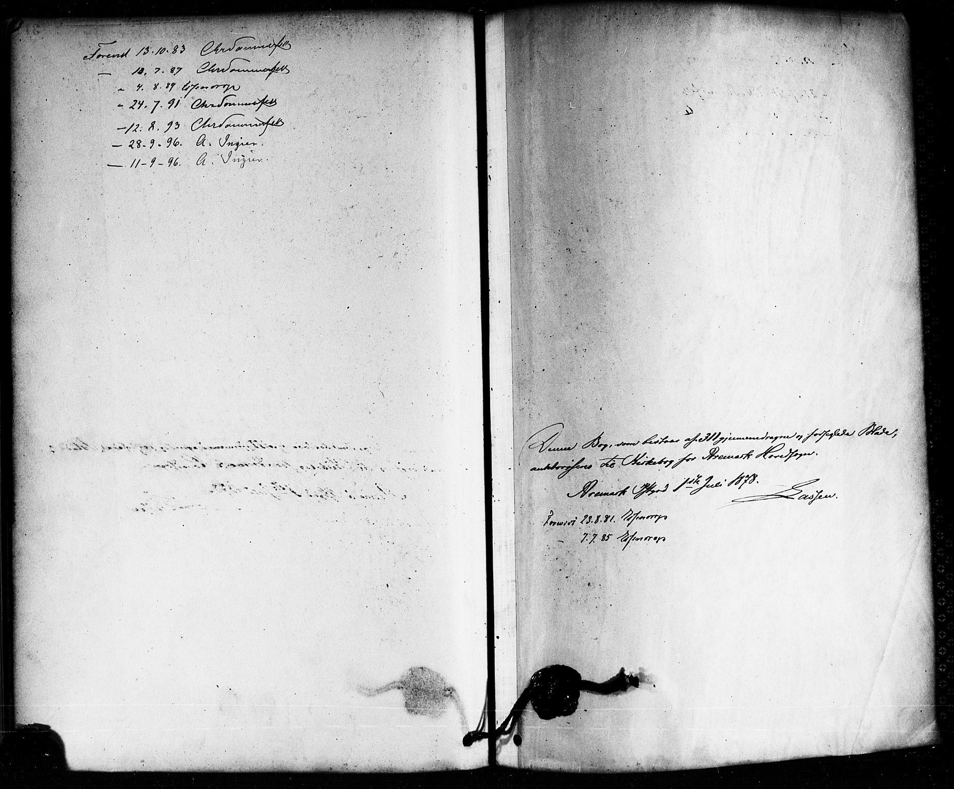 Aremark prestekontor Kirkebøker, AV/SAO-A-10899/F/Fa/L0005: Parish register (official) no. I 5, 1878-1897