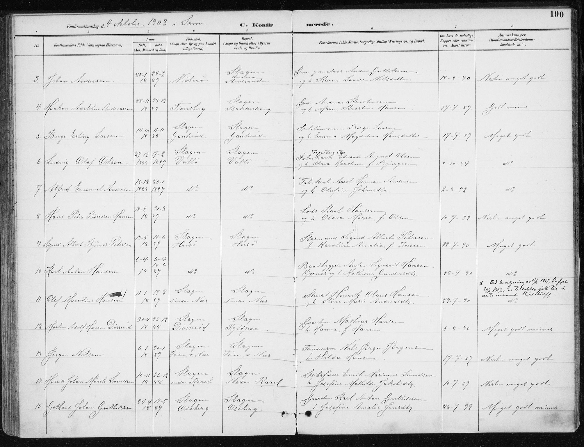 Sem kirkebøker, AV/SAKO-A-5/F/Fb/L0005: Parish register (official) no. II 5, 1892-1904, p. 190