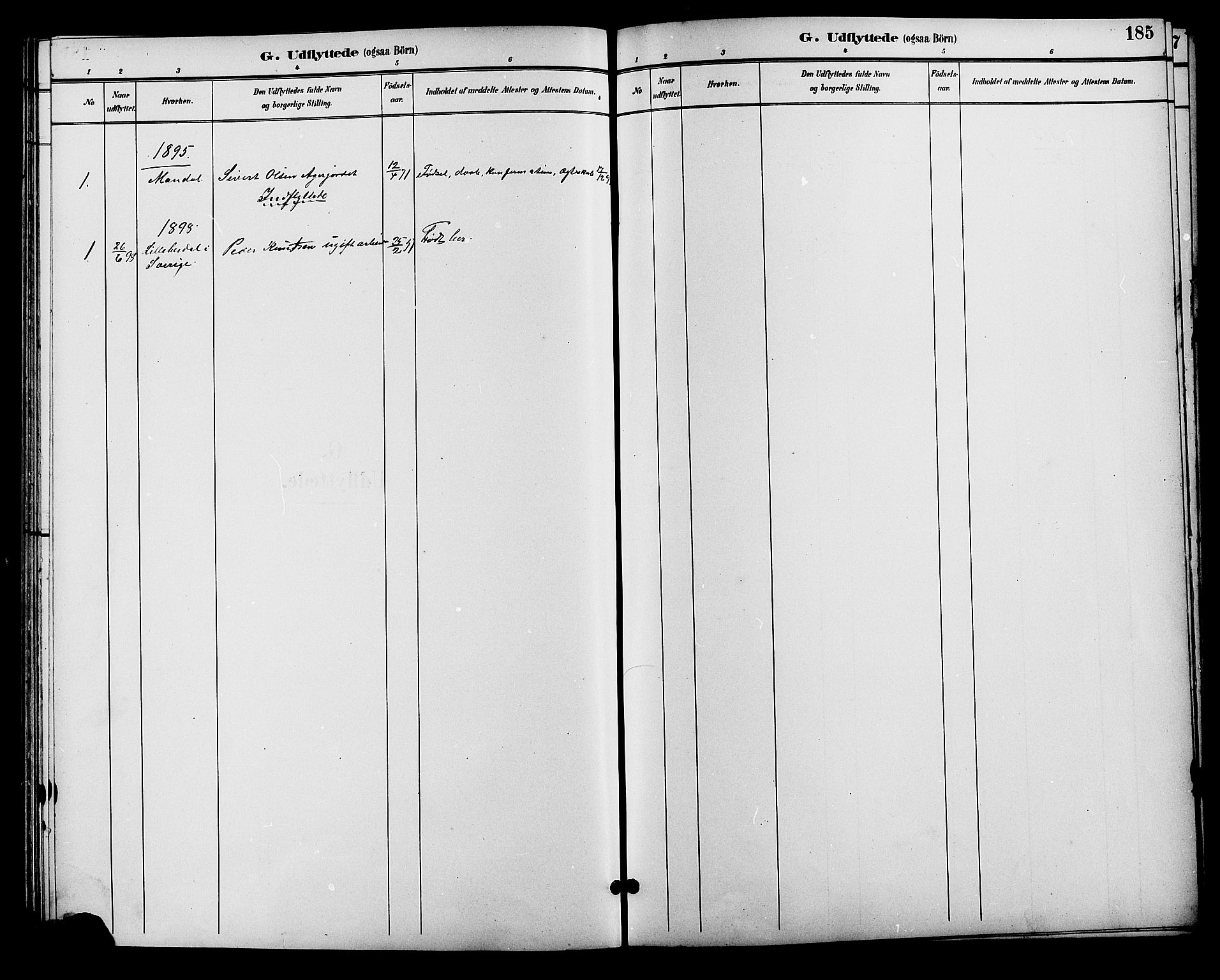 Alvdal prestekontor, AV/SAH-PREST-060/H/Ha/Hab/L0004: Parish register (copy) no. 4, 1894-1910, p. 185