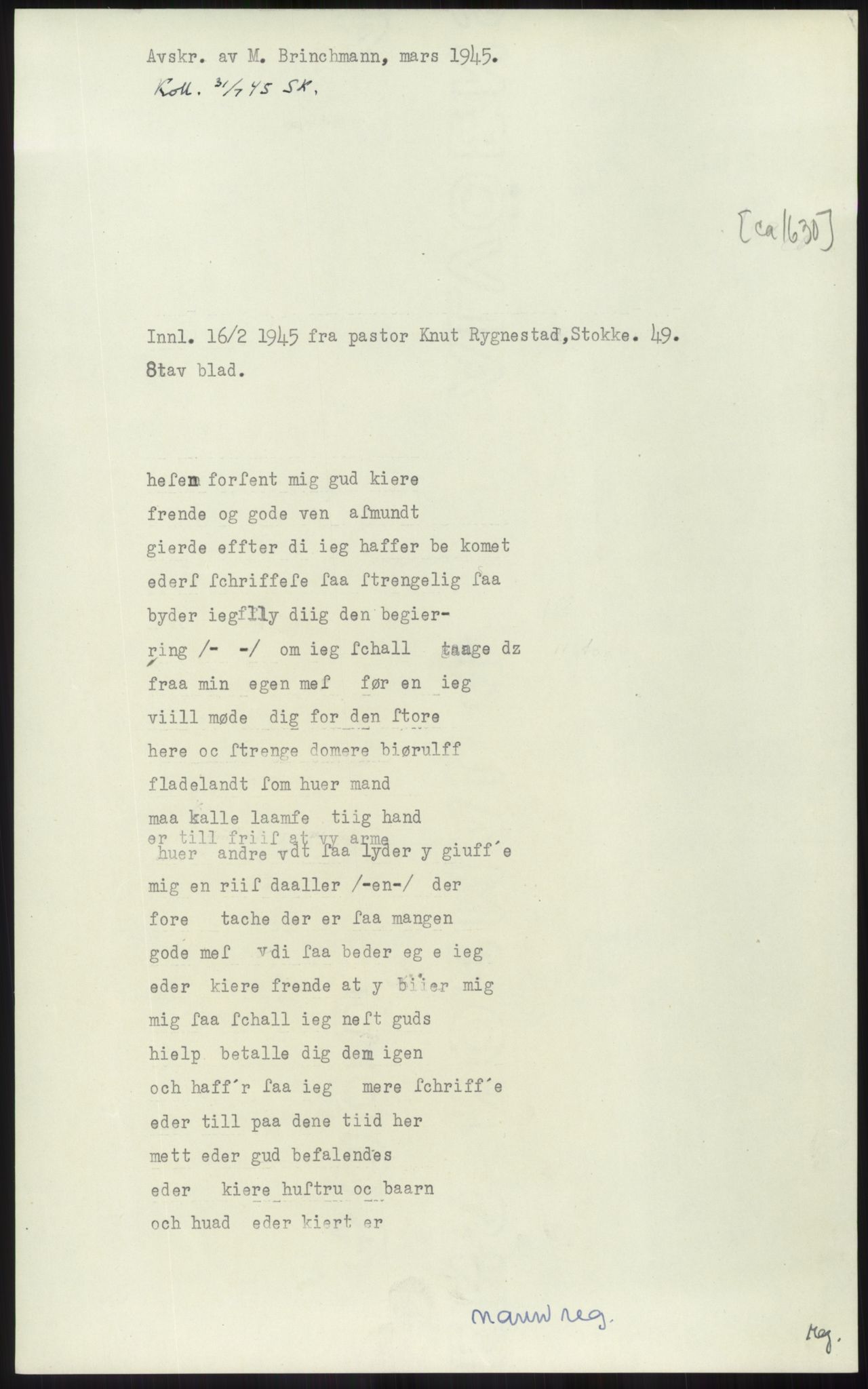 Samlinger til kildeutgivelse, Diplomavskriftsamlingen, AV/RA-EA-4053/H/Ha, p. 1591